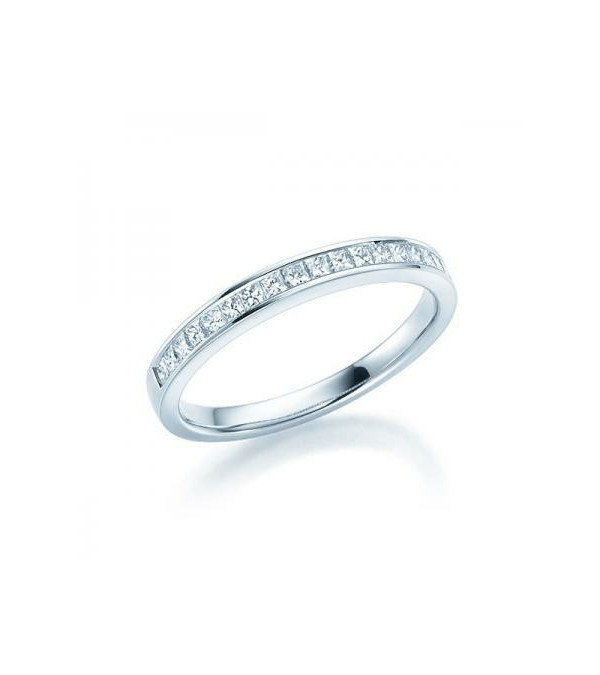 Rigel 0,38 | Oro blanco o Platino - Anillos de compromiso - Anillo de compromiso estilo eternity en oro blanco 18K o platino 950