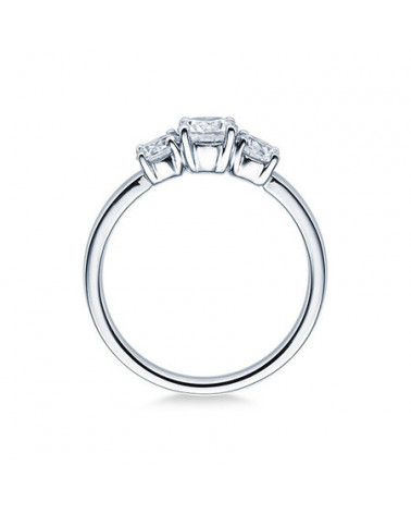 Zaniah 0,50 | Oro blanco o Platino - Anillos de compromiso - Anillo de compromiso solitario en oro blanco o platino con un diama