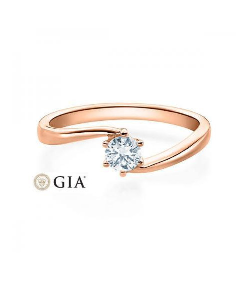 Rigil 0,30 | Oro rosa - ANILLOS DE COMPROMISO EN ORO ROSA - Anillo de compromiso rosa para mujer con un diamante natural ético