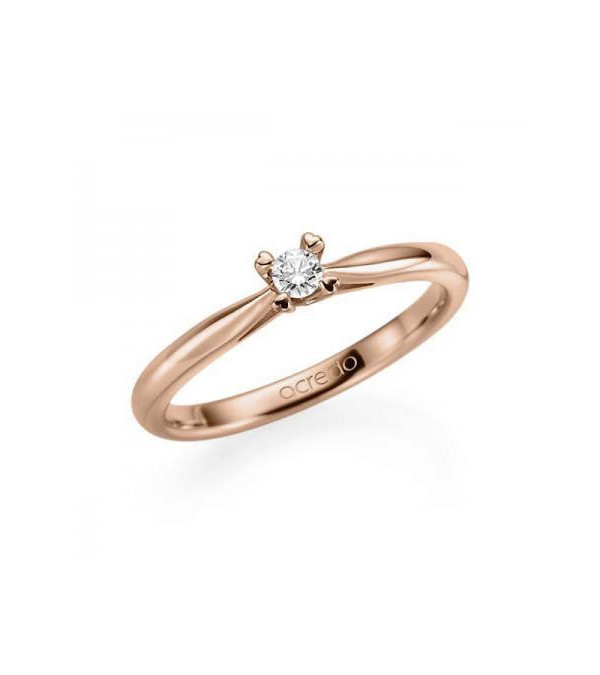 Sargas 0,10 | Oro rosa - ANILLOS DE COMPROMISO EN ORO ROSA - Anillo de compromiso rosa para mujer con un diamante natural ético