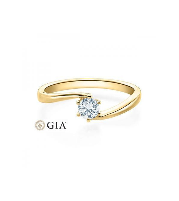 Rigil 0,30 | Oro amarillo - ANILLO DE COMPROMISO EN ORO - Original anillo de compromiso en oro amarillo