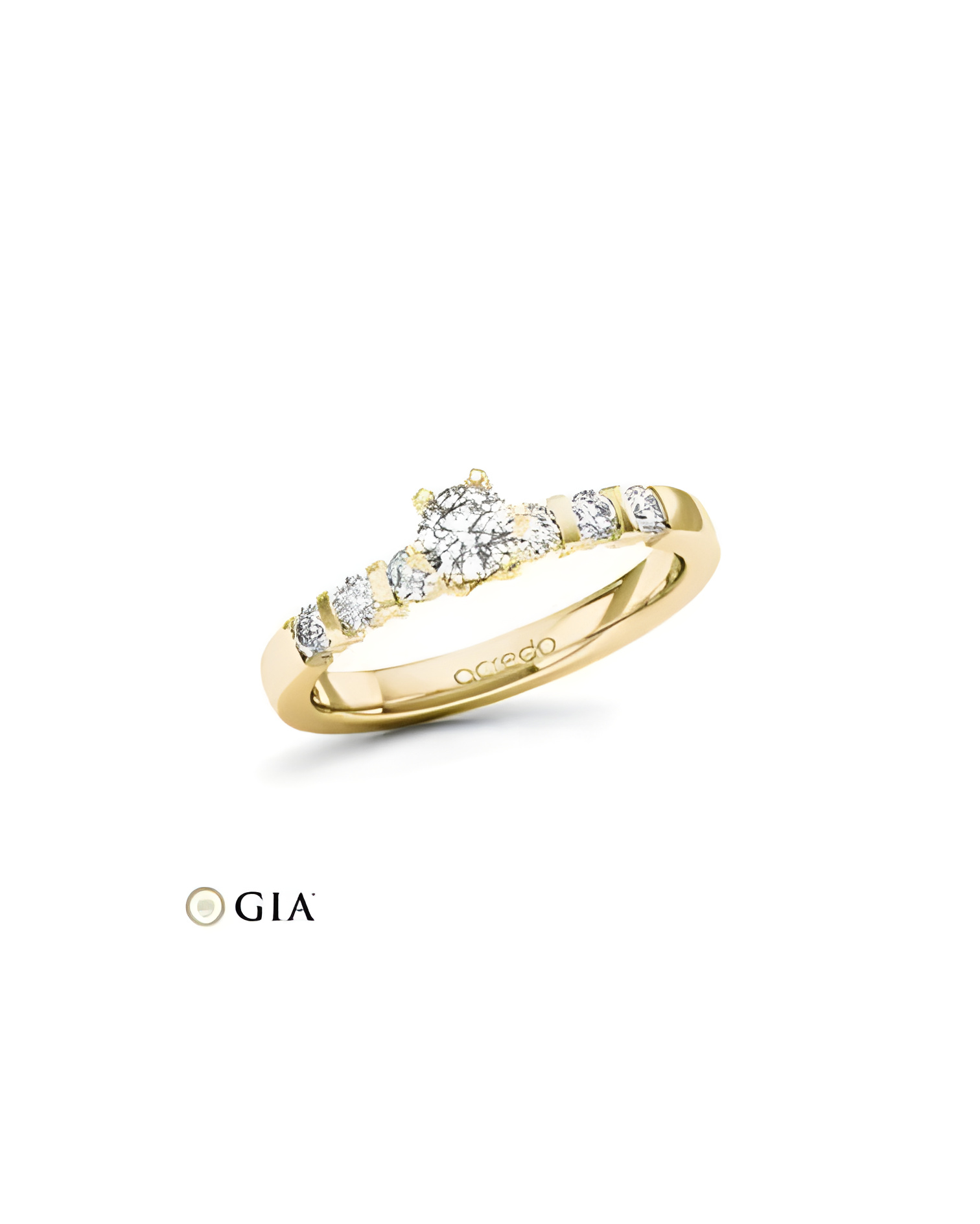 Atria 0,60 | Oro amarillo - ANILLO DE COMPROMISO EN ORO - Exclusivo anillo de compromiso en oro amarillo con diamantes