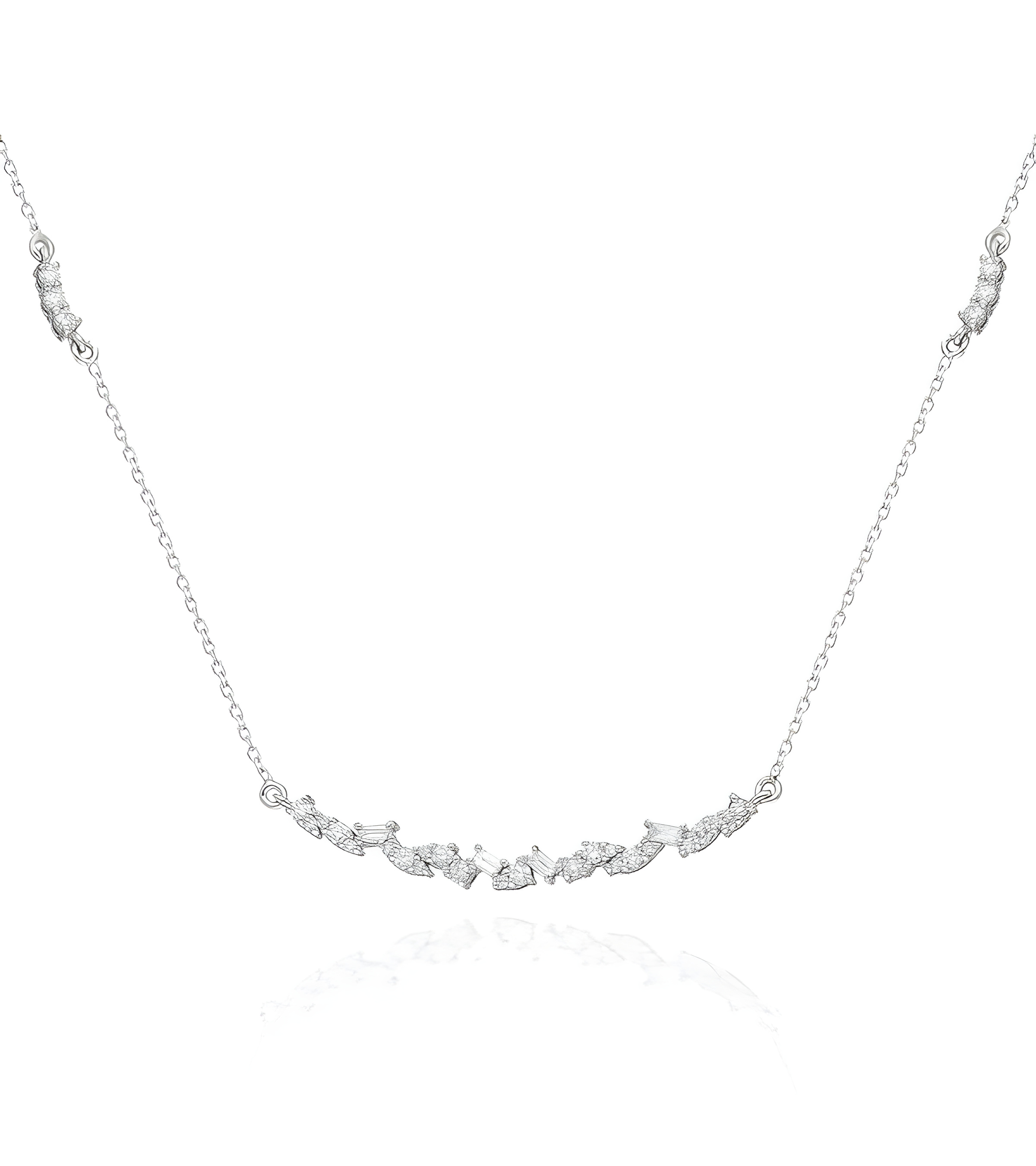 Collar Leda 0,33 | Diamantes - Joyeria - Collar de oro blanco con diamantes