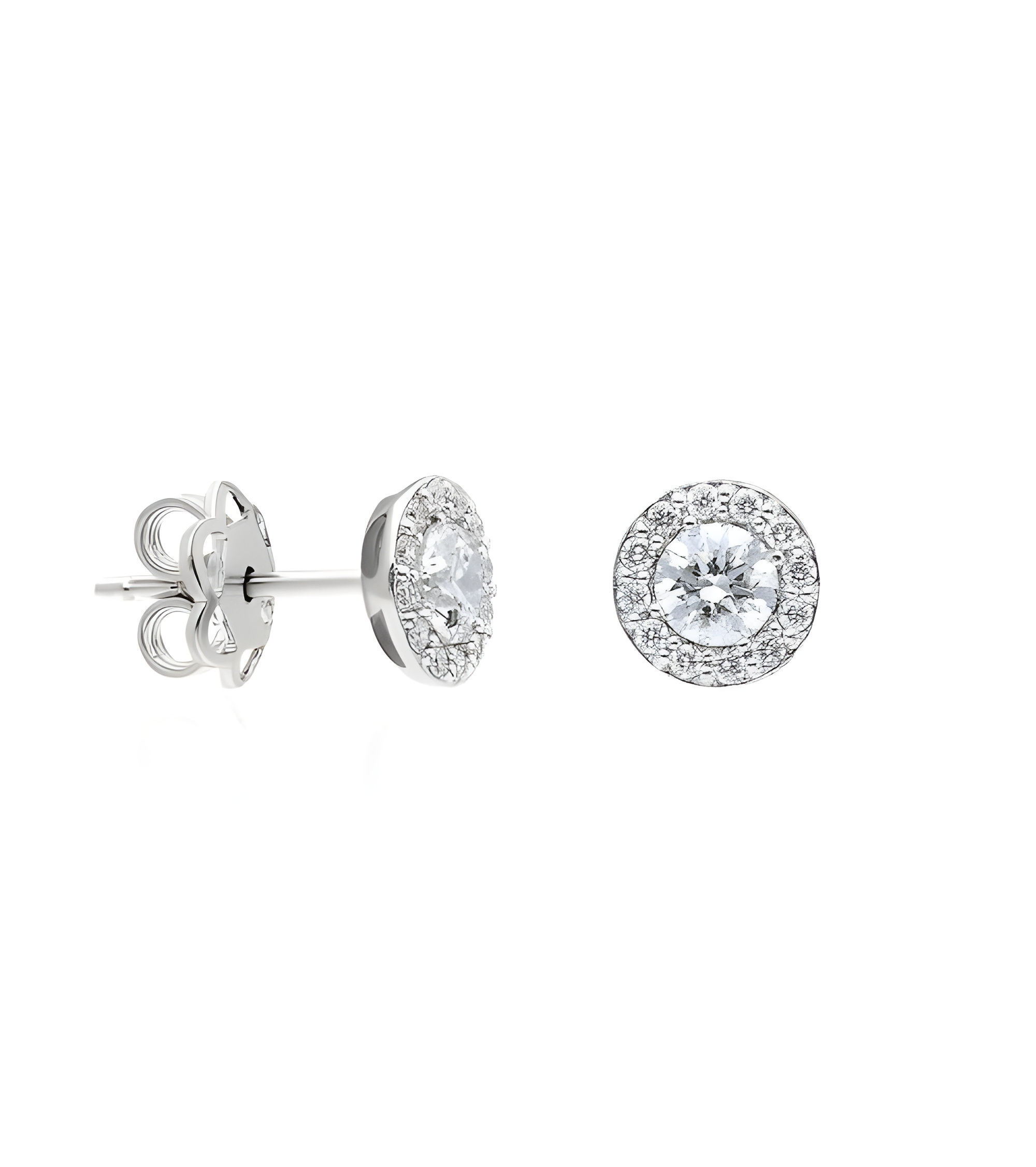 Pendientes Leo 0,30 | Diamantes - Joyeria - Pendientes de oro blanco con diamantes