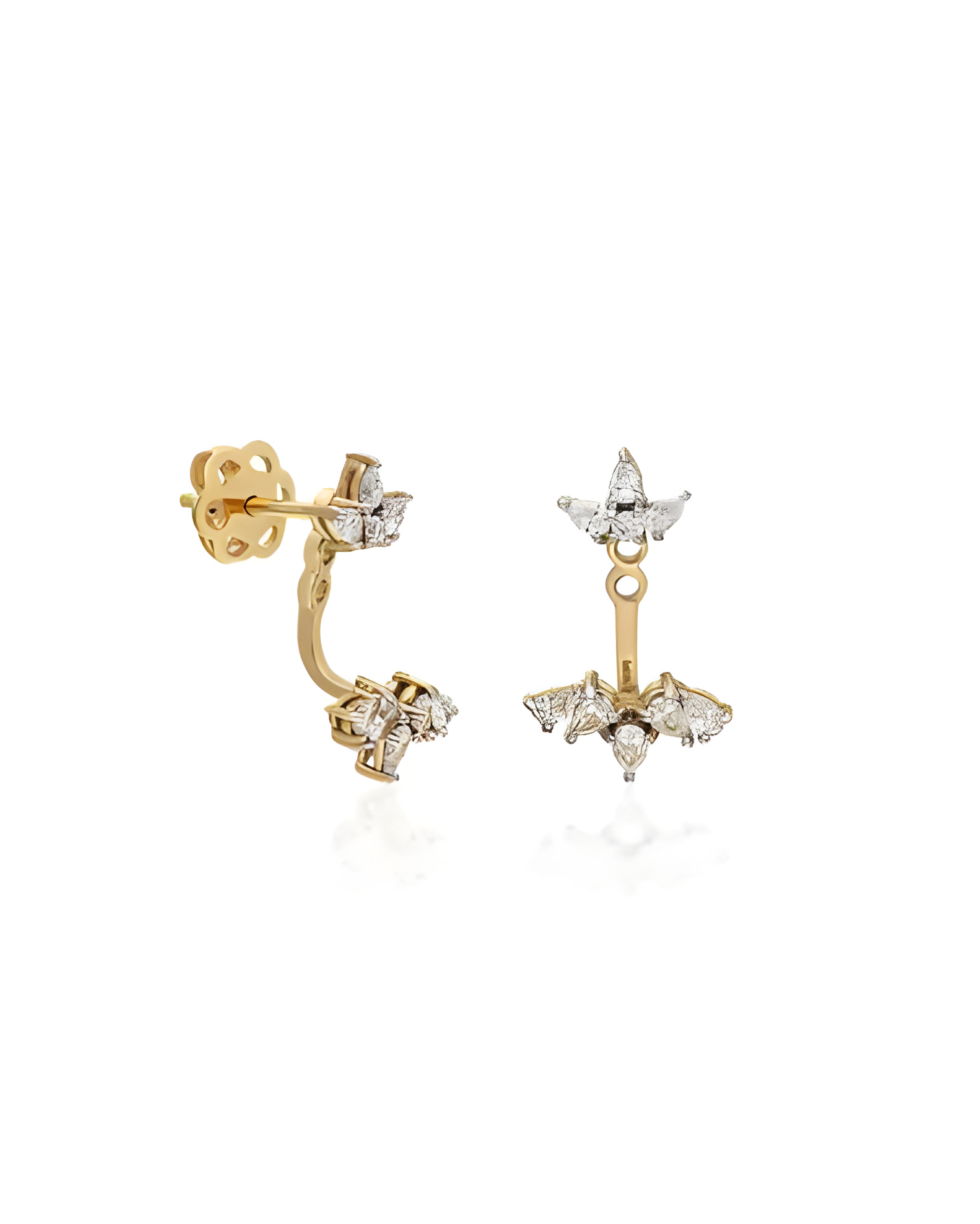 Pendientes Lagrima 0,42 | Diamantes - Joyeria - Pendientes en forma de lagrimas de oro amarillo con diamantes 