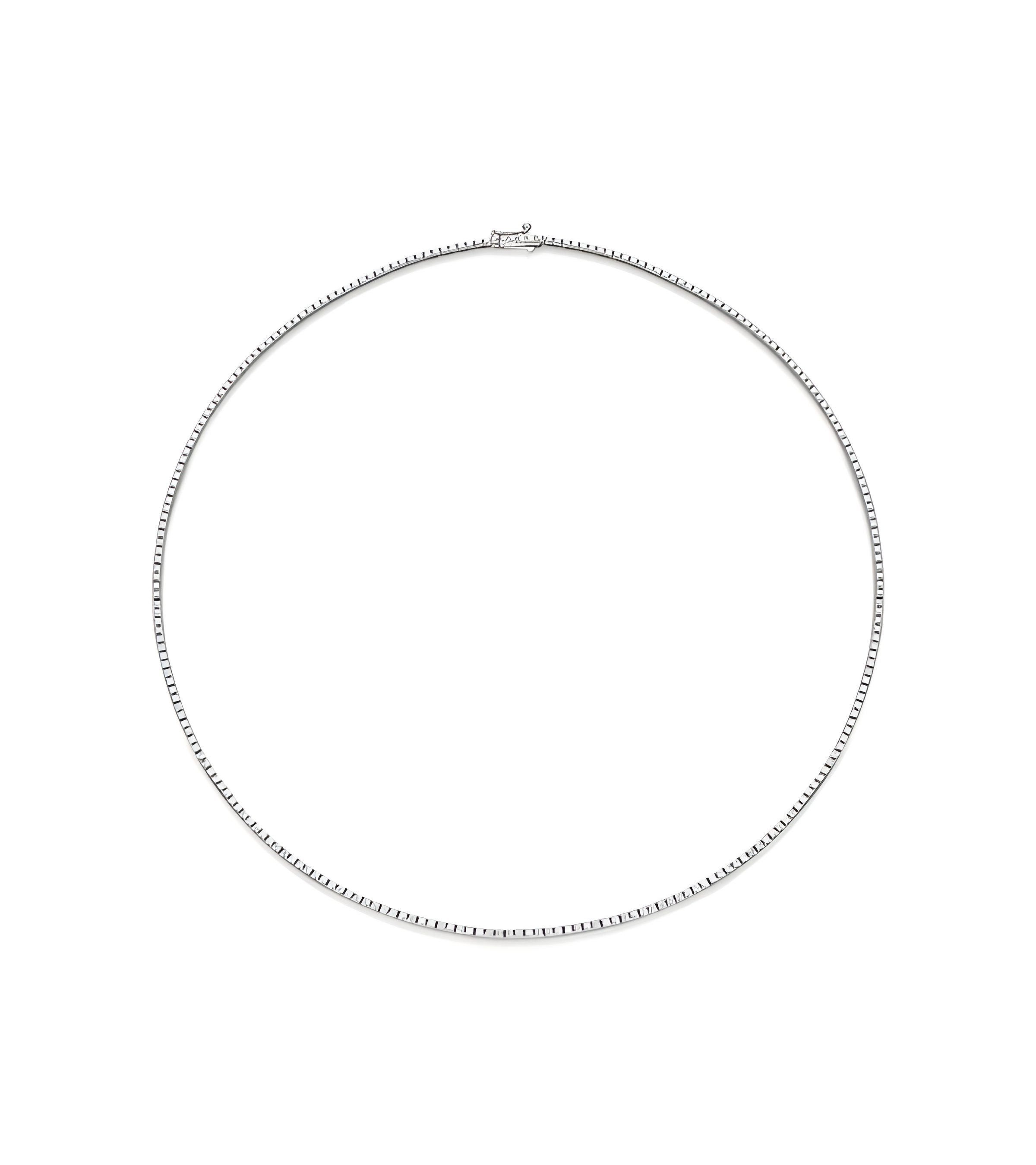 Collar Eternity 1,10 | Diamantes - Joyeria - Collar de oro blanco con corona de diamantes