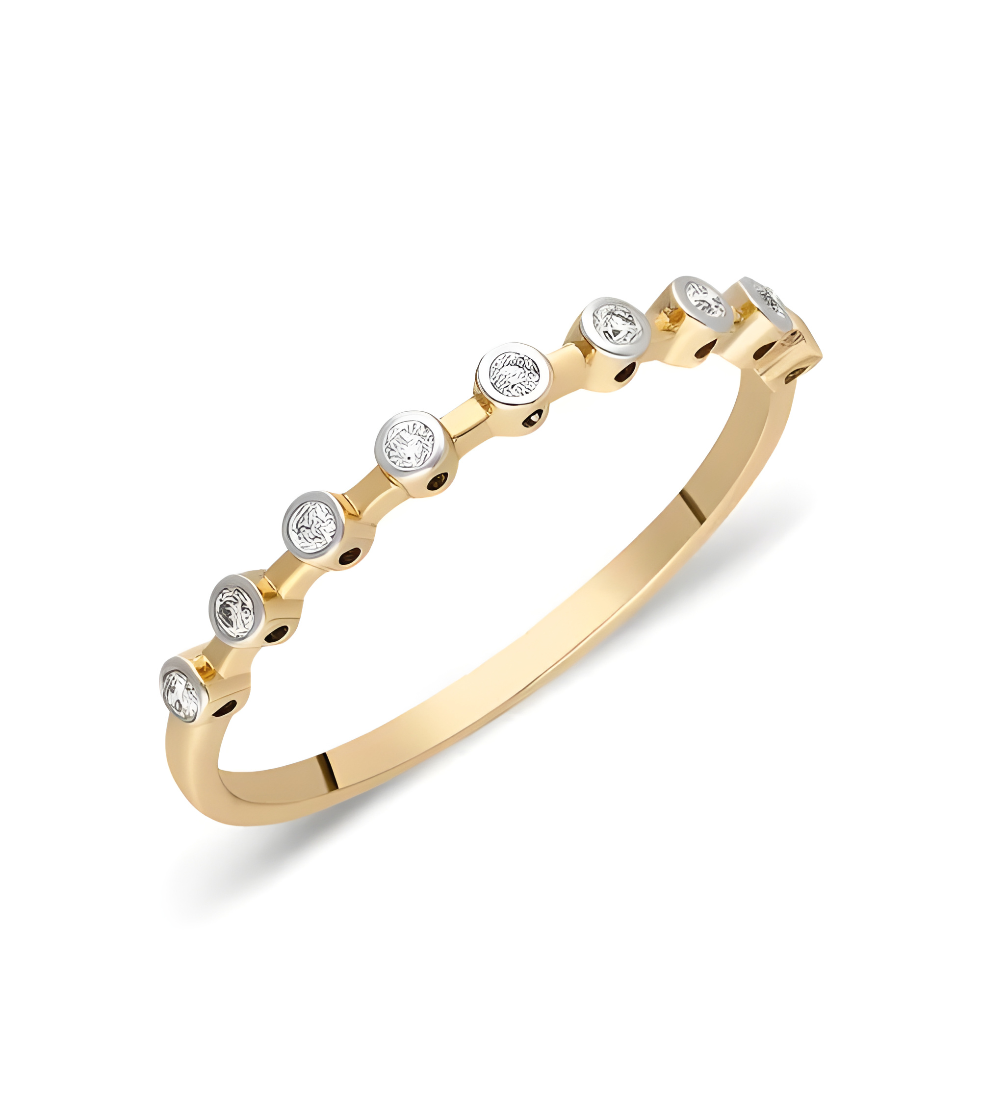 Anillo Alcoíne 0,09 | Diamantes - Joyeria - Anillo de oro eternity con diamantes