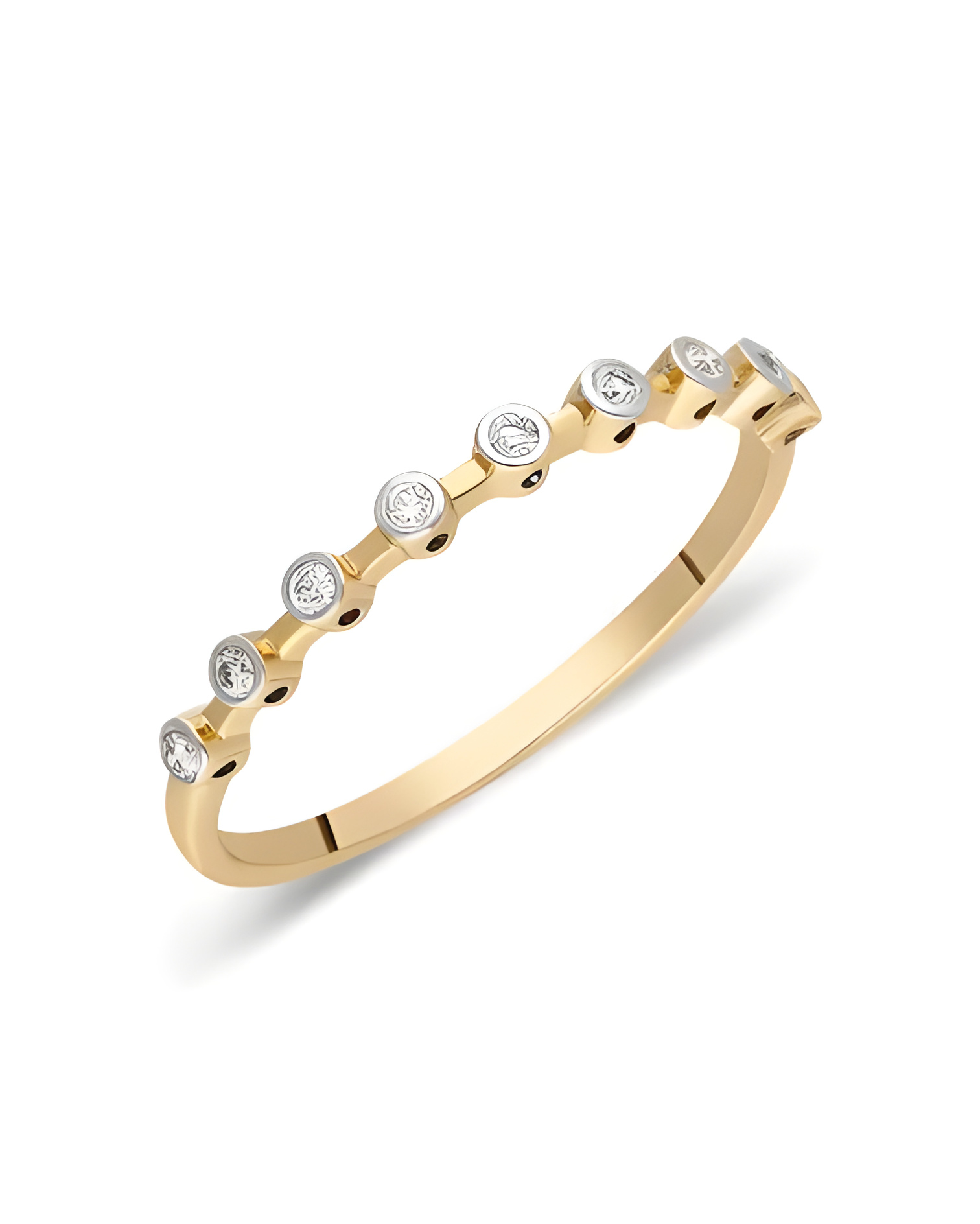 Anillo Alcoíne 0,09 | Diamantes - Joyeria - Anillo de oro eternity con diamantes