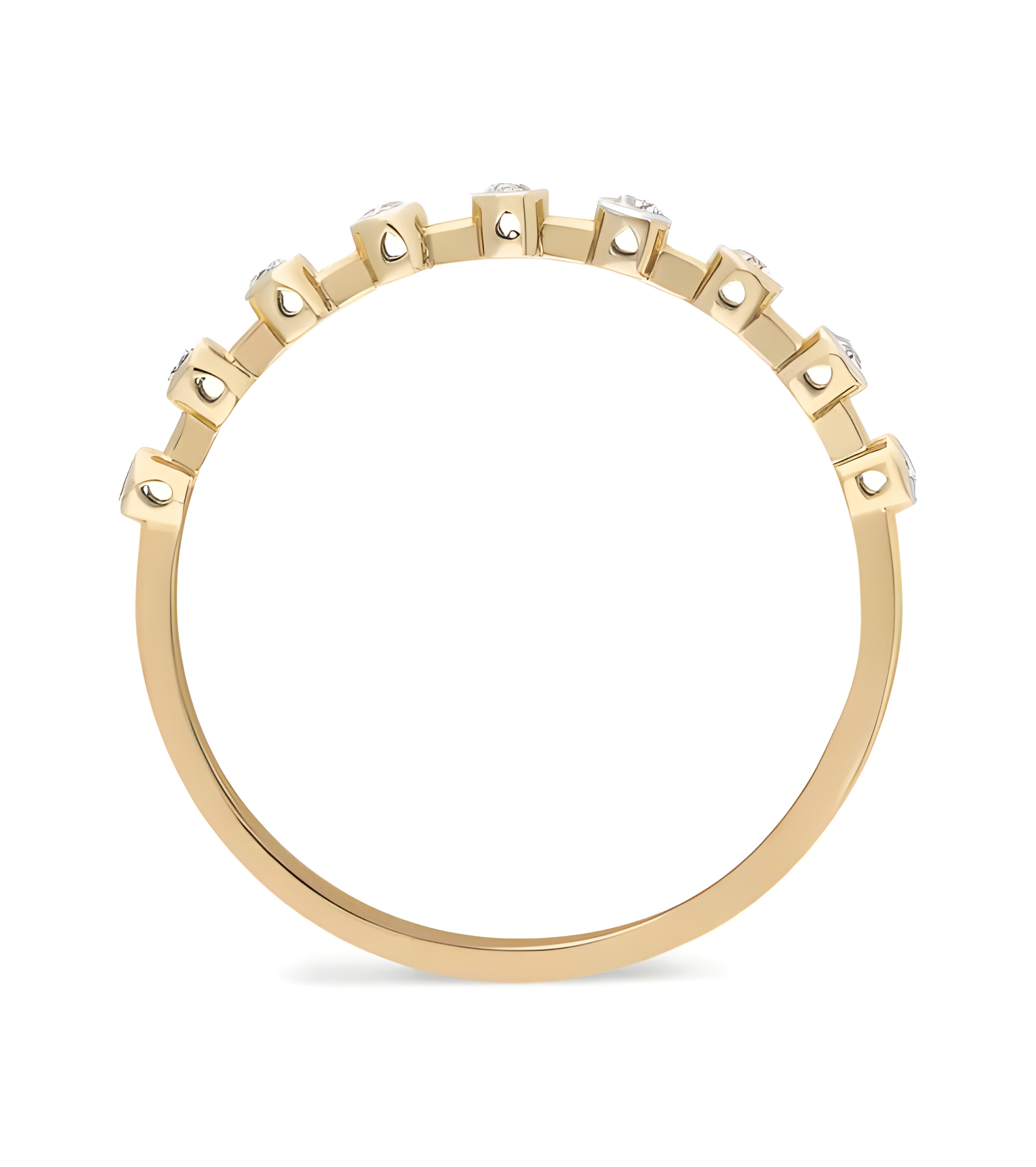 Anillo Alcoíne 0,09 | Diamantes - Joyeria - Anillo de oro eternity con diamantes