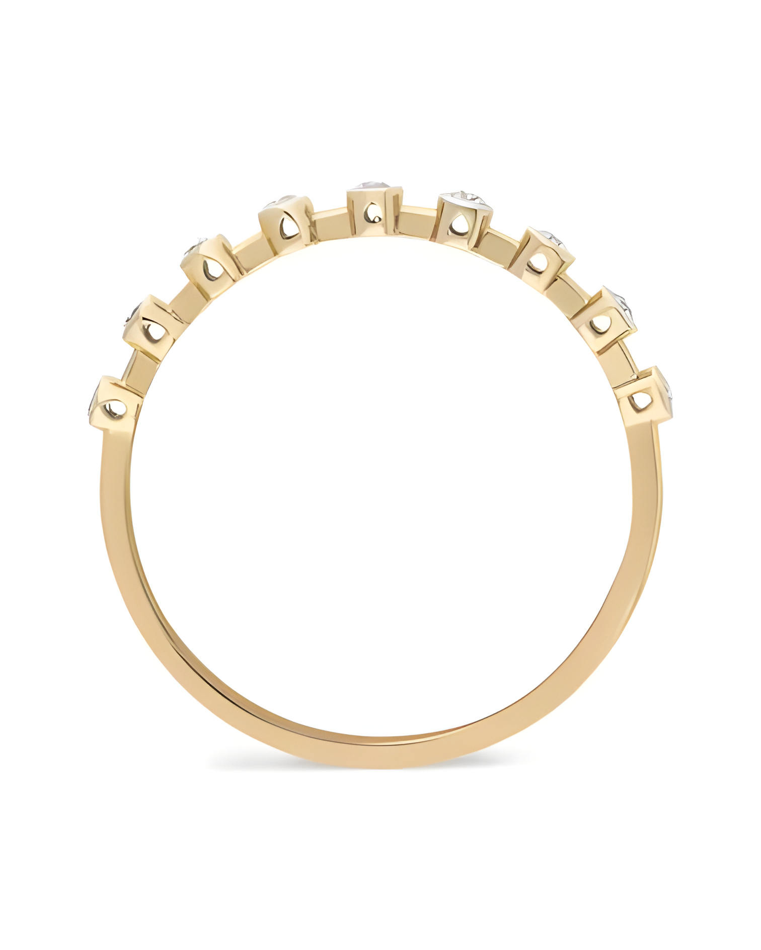 Anillo Alcoíne 0,09 | Diamantes - Joyeria - Anillo de oro eternity con diamantes