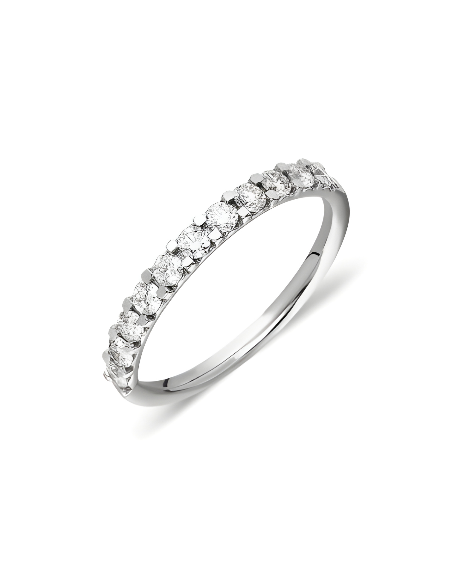 Anillo Lyra 0,70 | Diamantes - Joyeria - Anillo de oro blanco eternity con diamantes