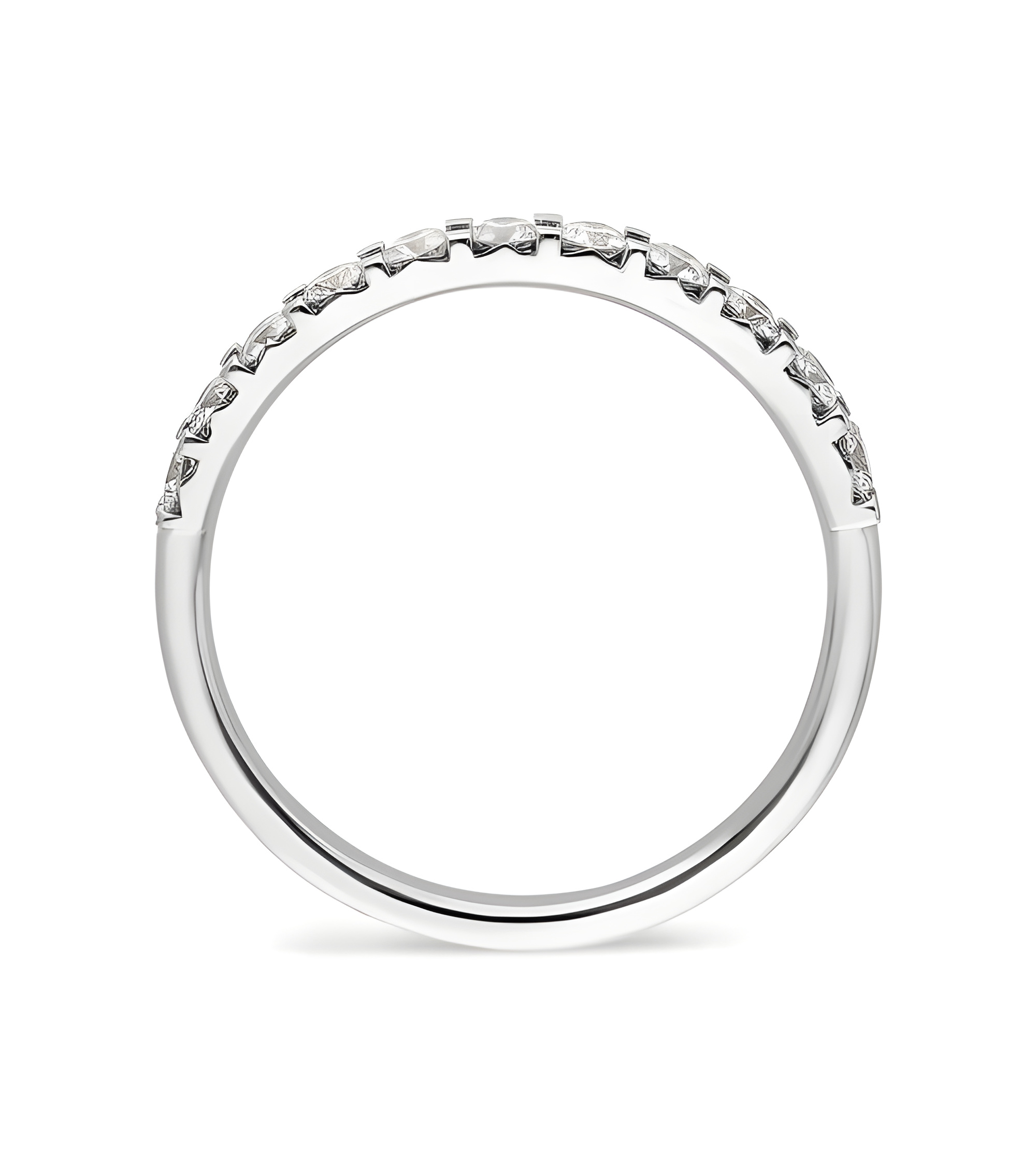 Anillo Lyra 0,70 | Diamantes - Joyeria - Anillo de oro blanco eternity con diamantes