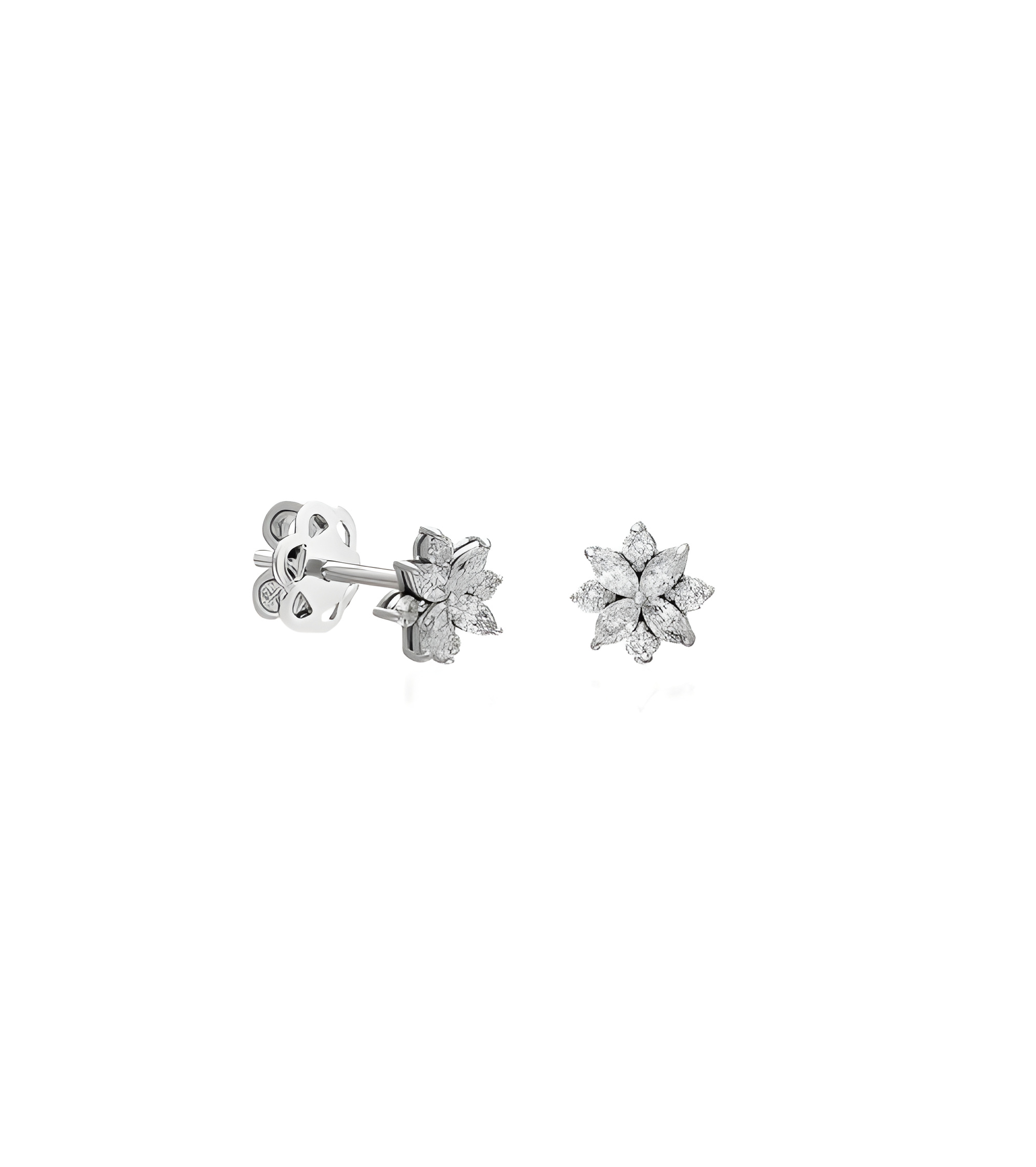 Pendientes Cantabria 0,37 | Diamantes - Joyeria - Pendientes con diamantes en forma de flor 