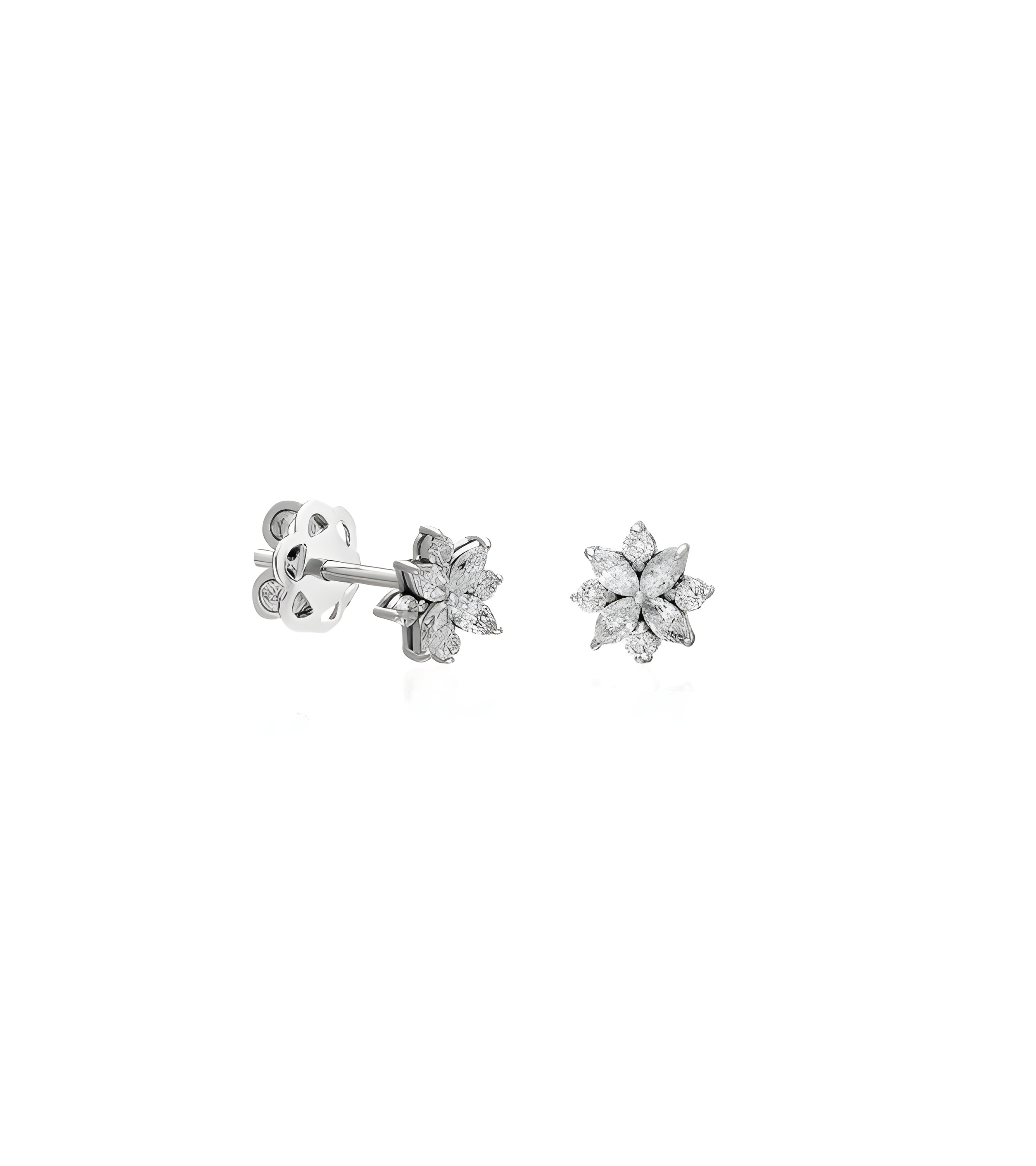 Pendientes Cantabria 0,37 | Diamantes - Joyeria - Pendientes con diamantes en forma de flor 