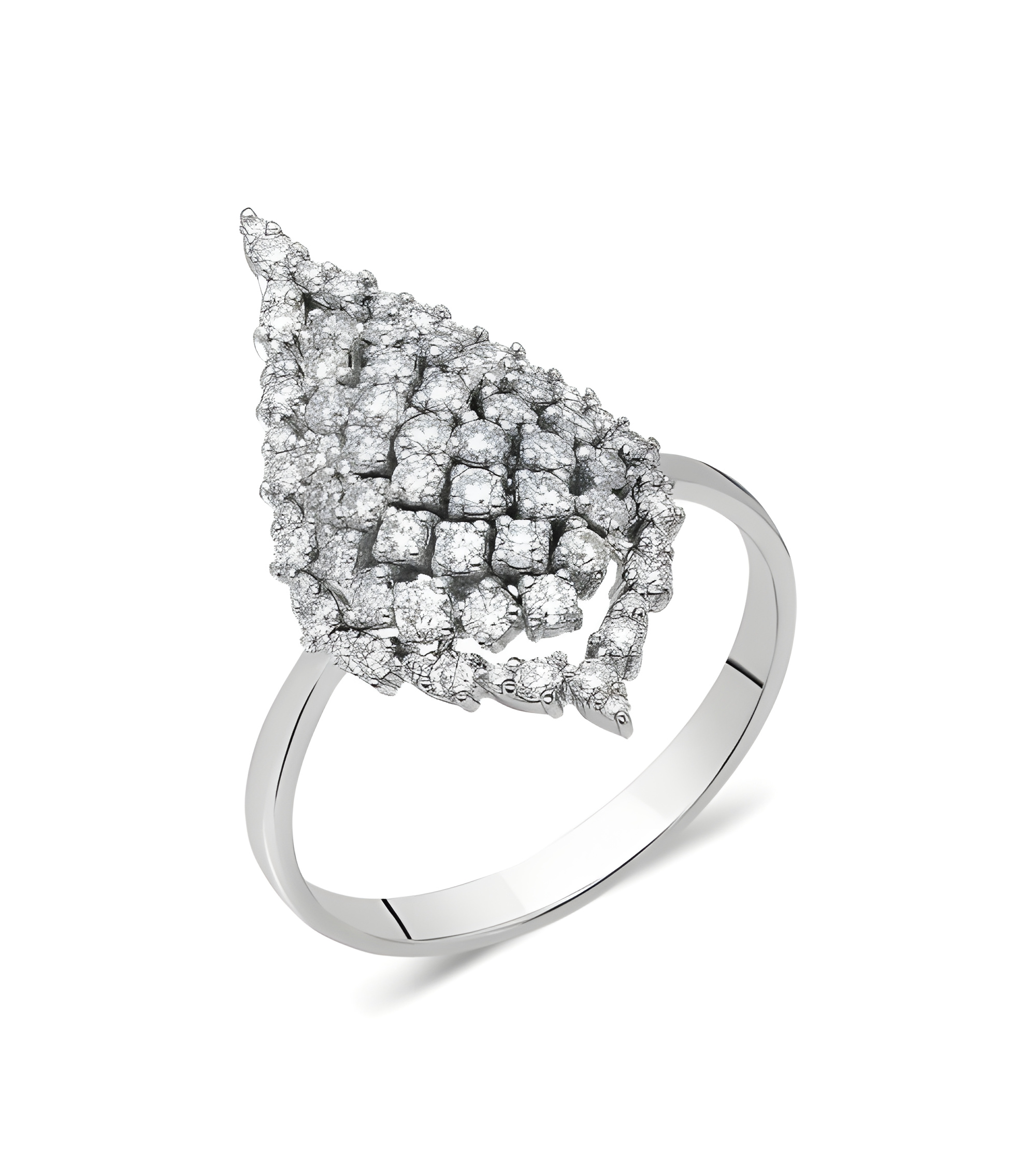 Comprar anillo de oro blanco con diamantes online | Staring