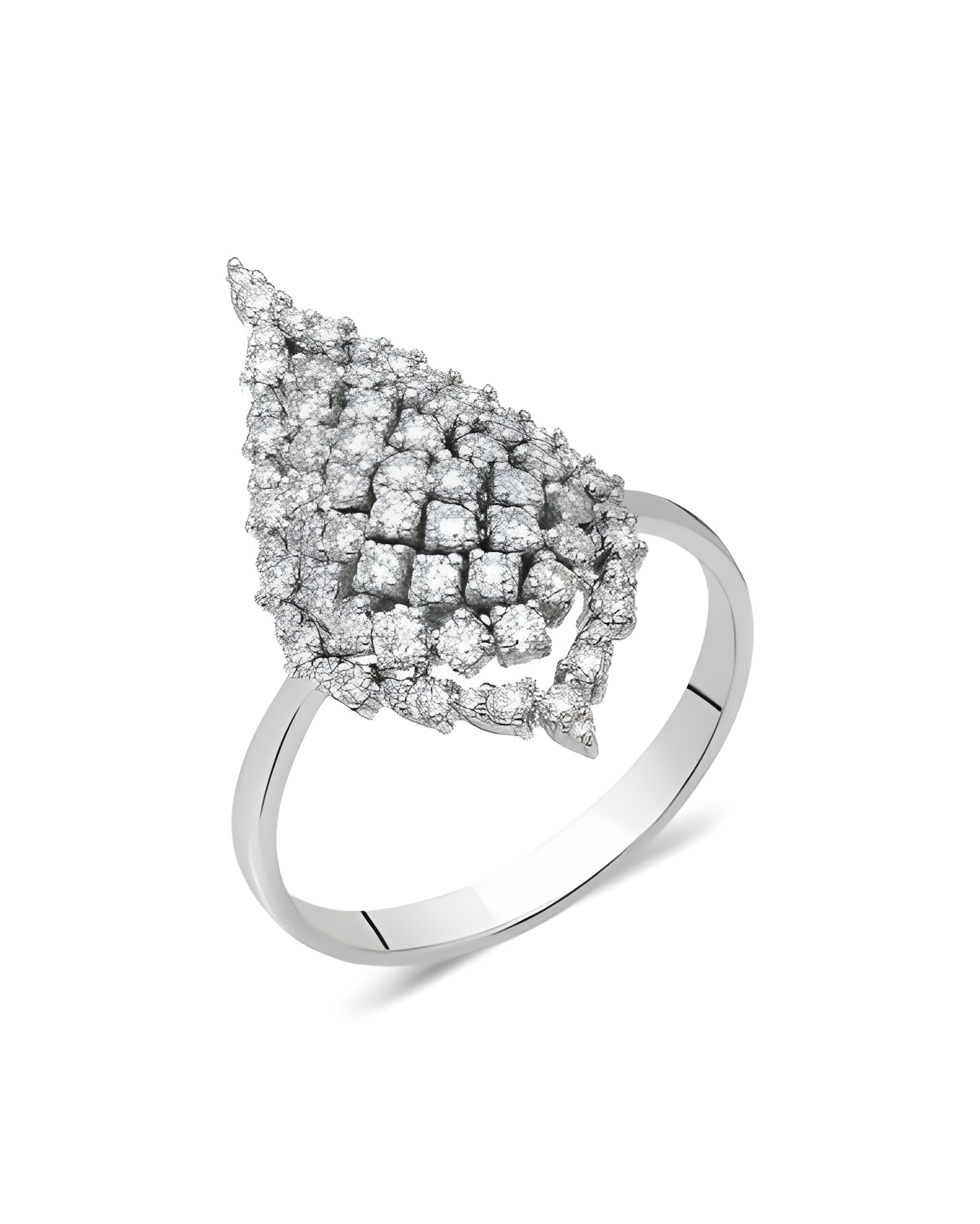 Comprar anillo de oro blanco con diamantes online | Staring