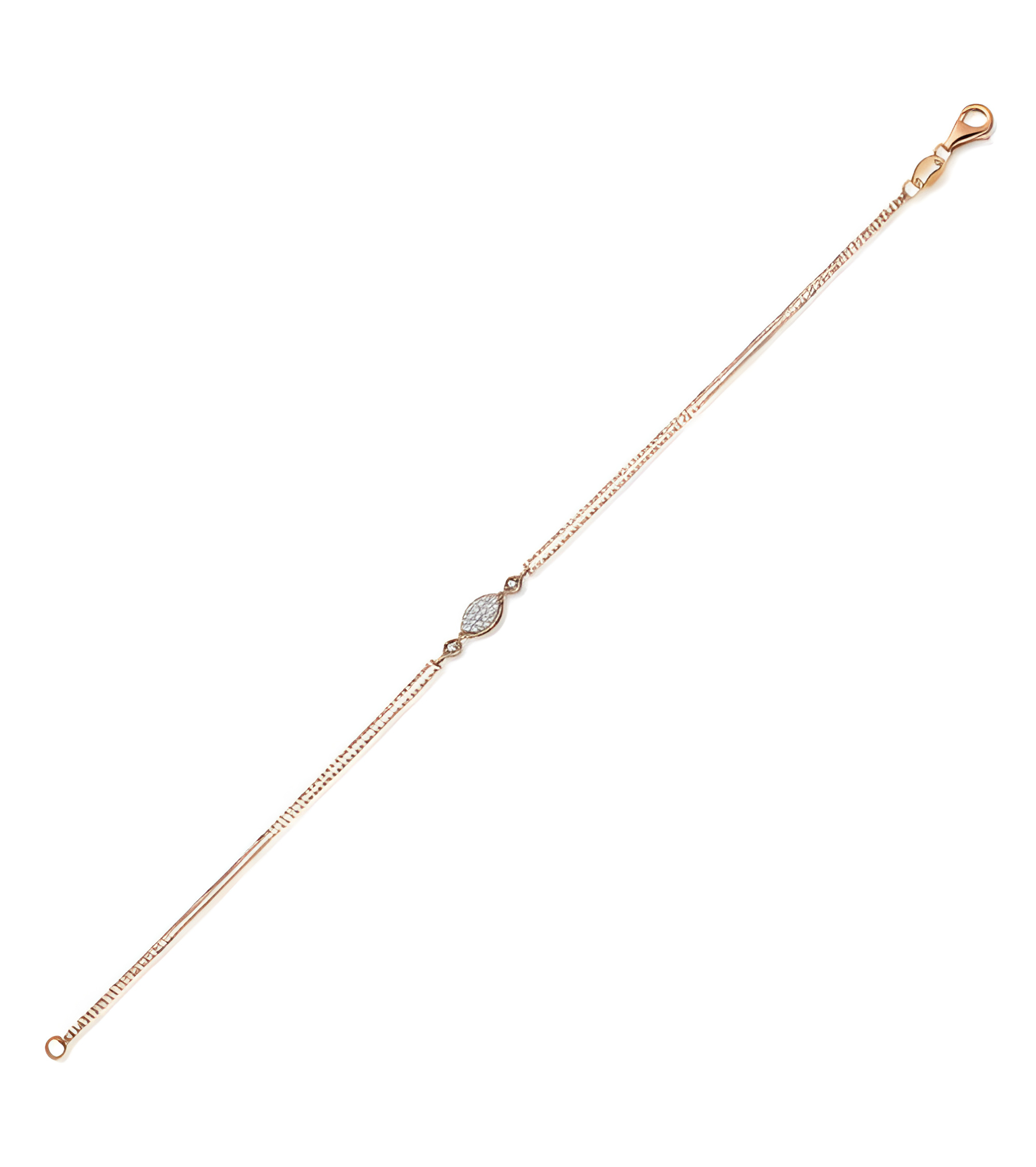 Comprar pulsera de oro rosa económica con diamantes | Staring