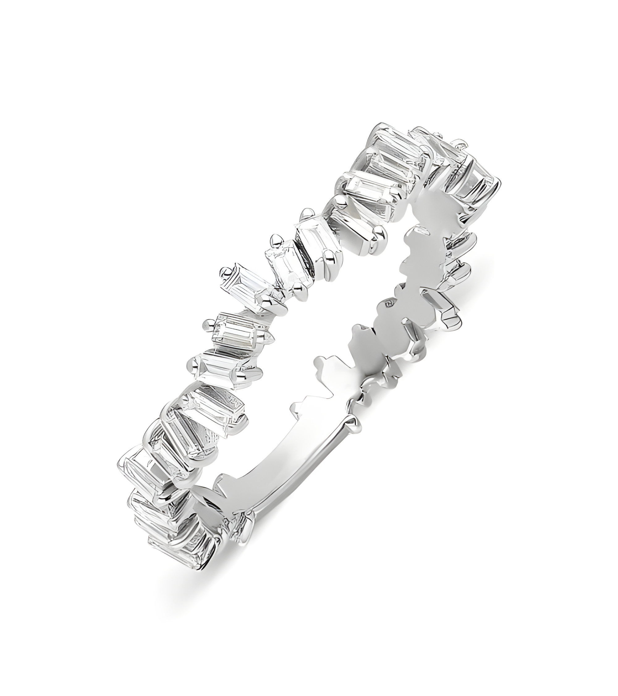 Anillo de oro blanco lleno de diamantes Barcelona | Staring