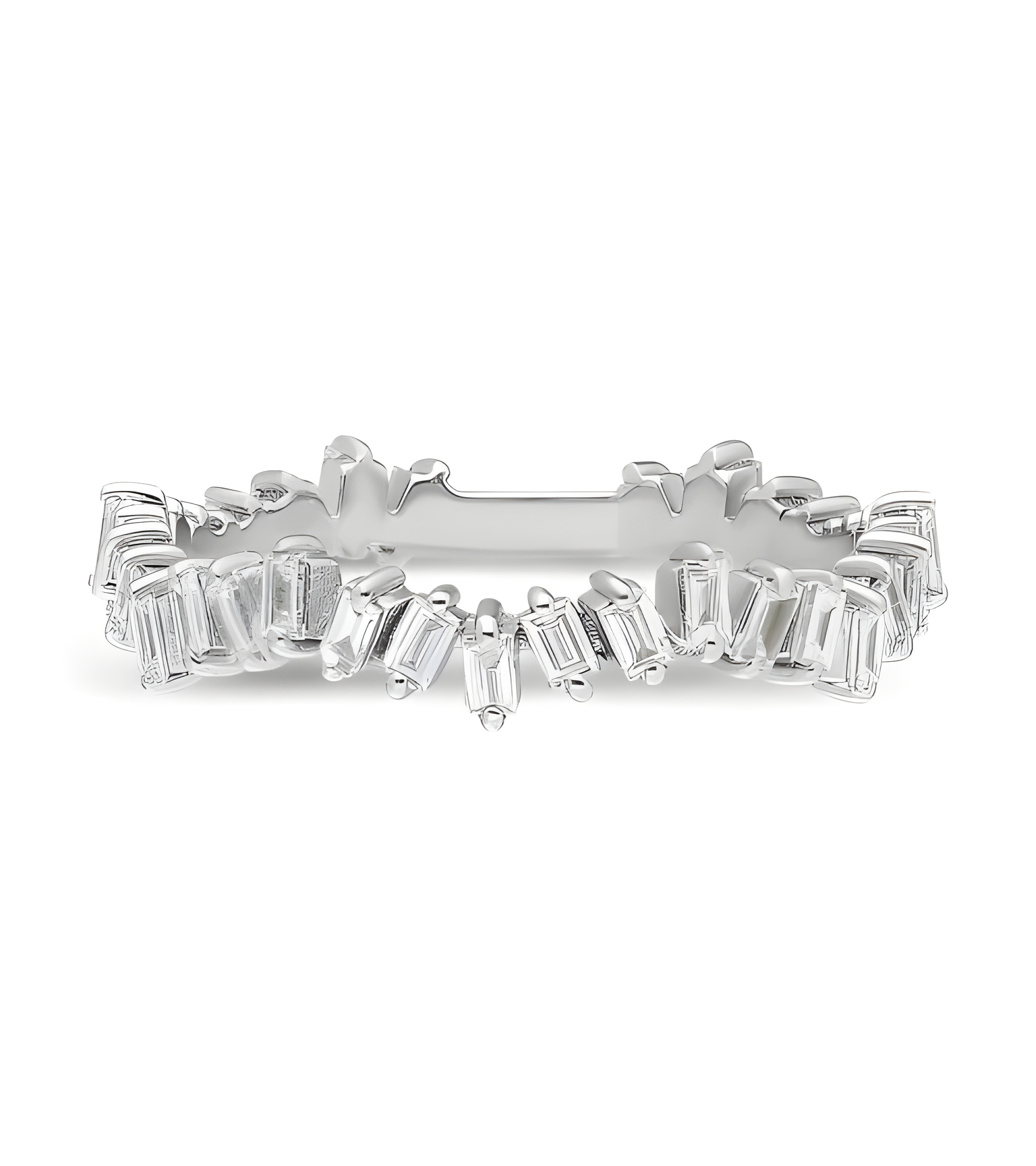 Anillo de oro blanco lleno de diamantes Barcelona | Staring