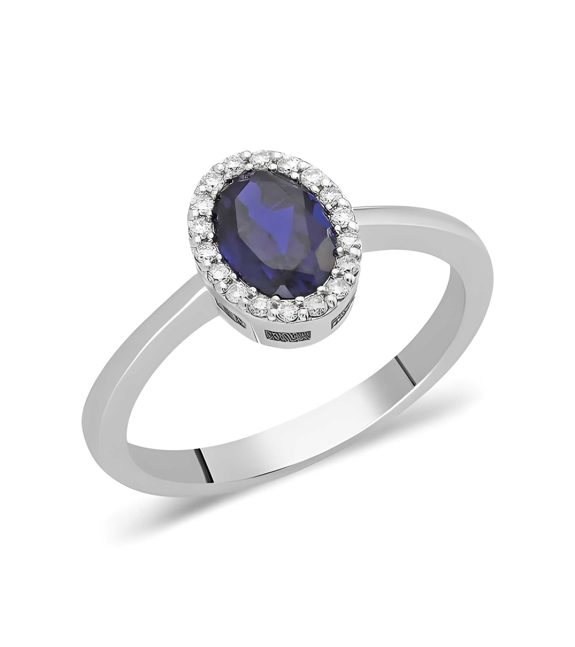 Anells de compromís d'or amb diamants i safirs | Staring