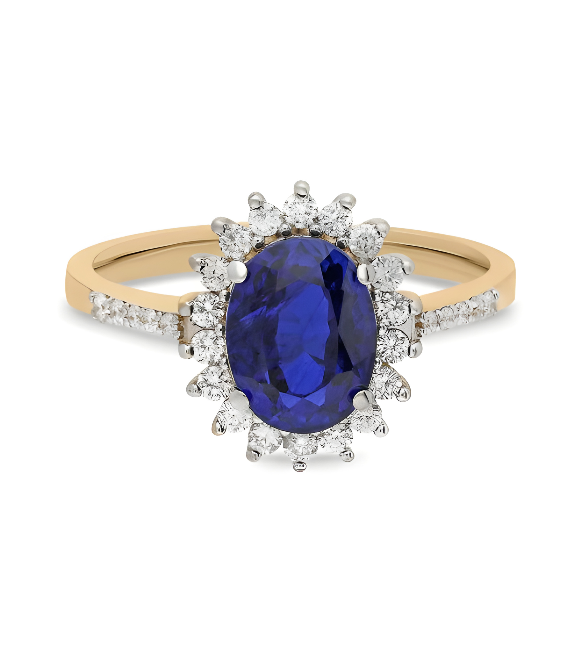 Anillos de compromiso de oro con diamantes y esmeraldas | Staring