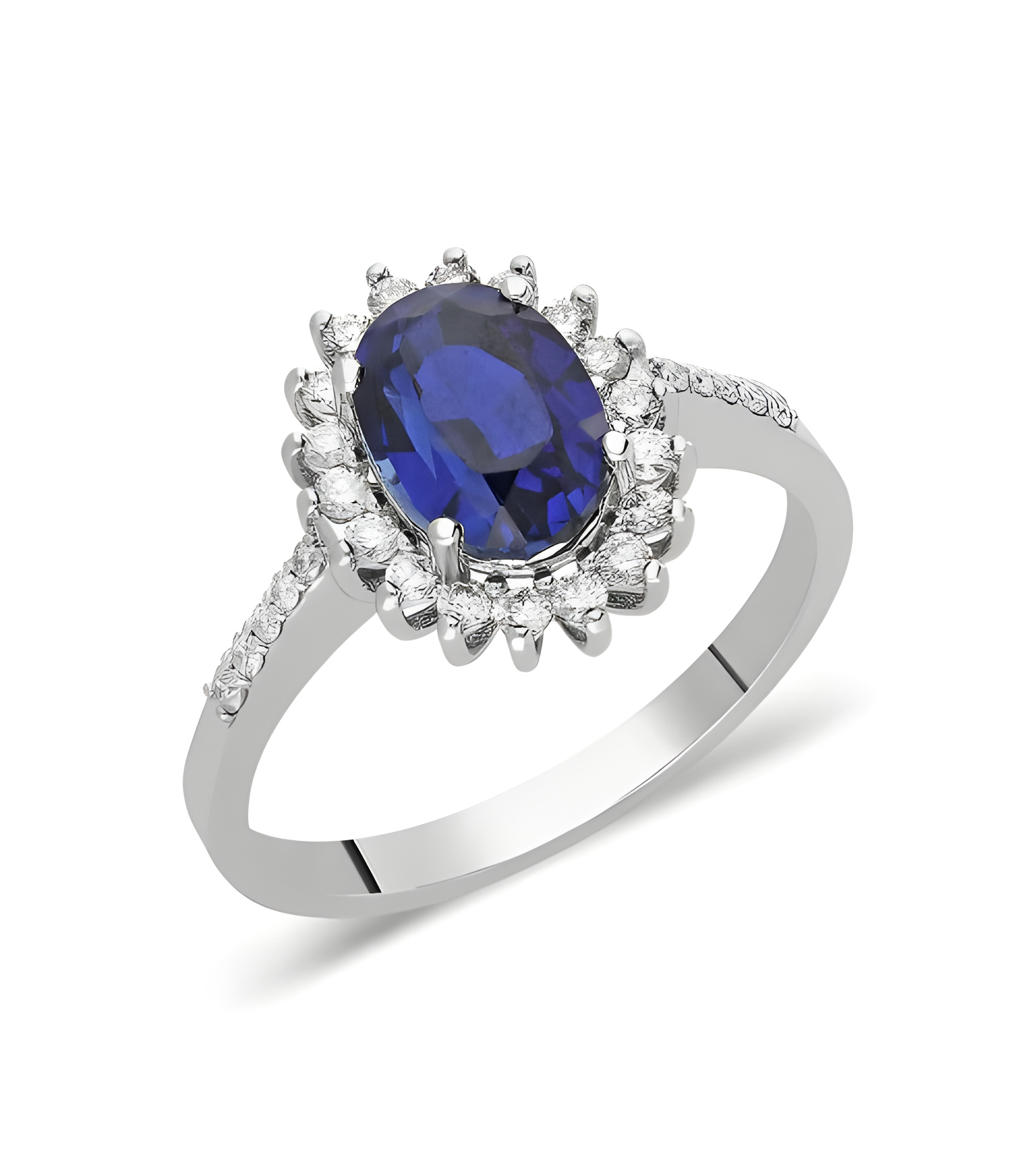 Anillos de compromiso de oro con diamantes y esmeraldas | Staring