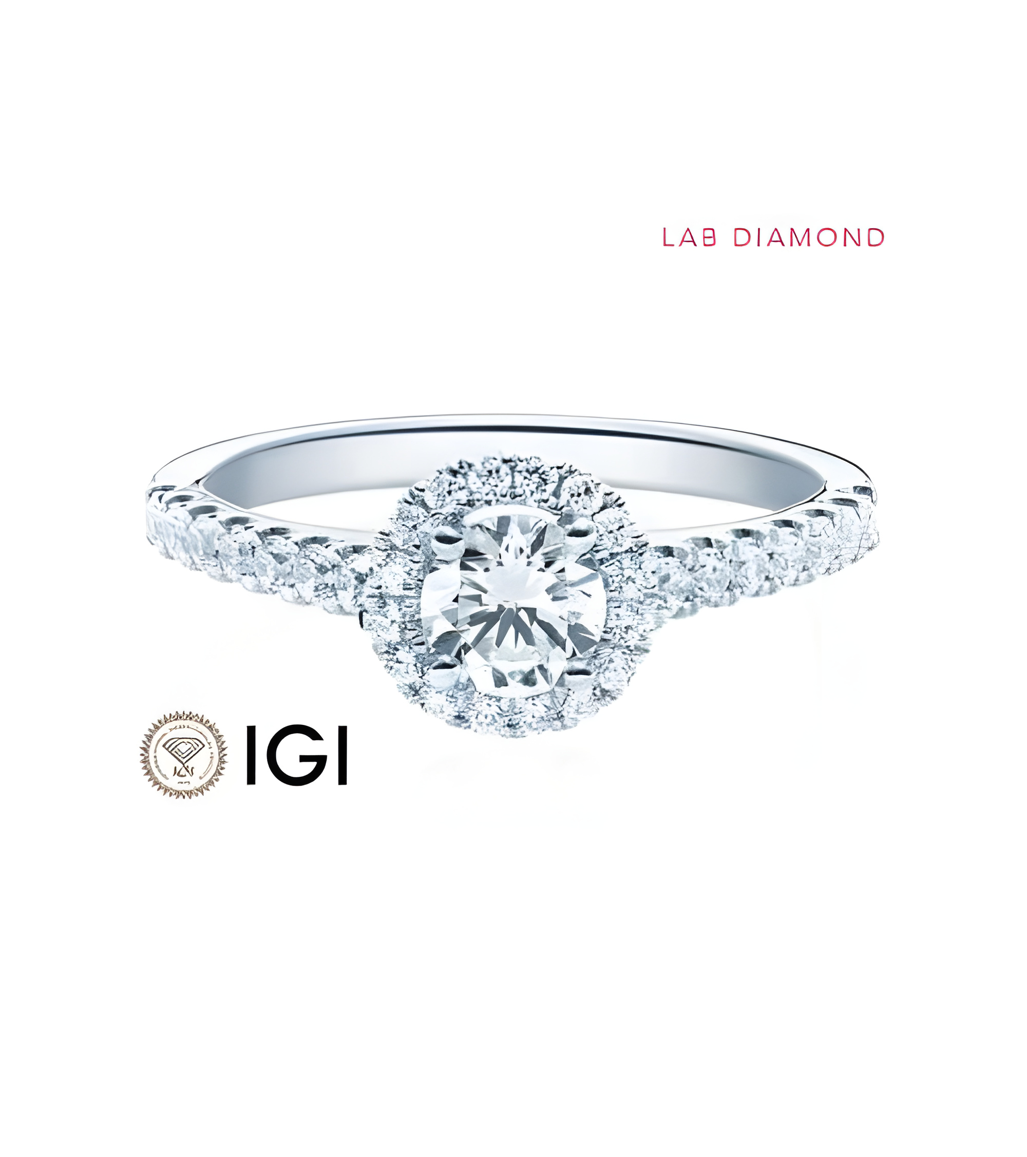 Exclusivo anillo de compromiso con diamantes artificiales éticos