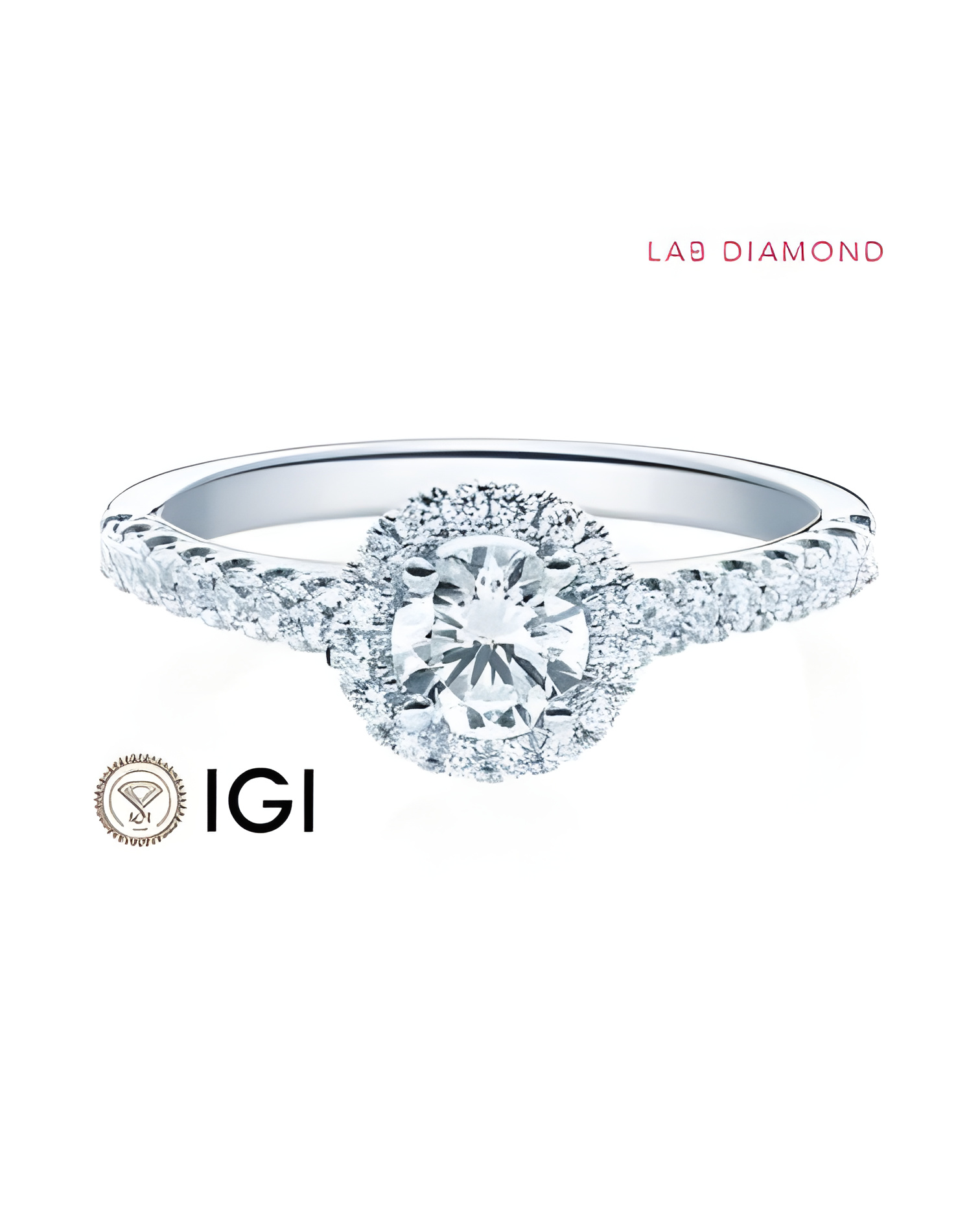 Exclusivo anillo de compromiso con diamantes artificiales éticos