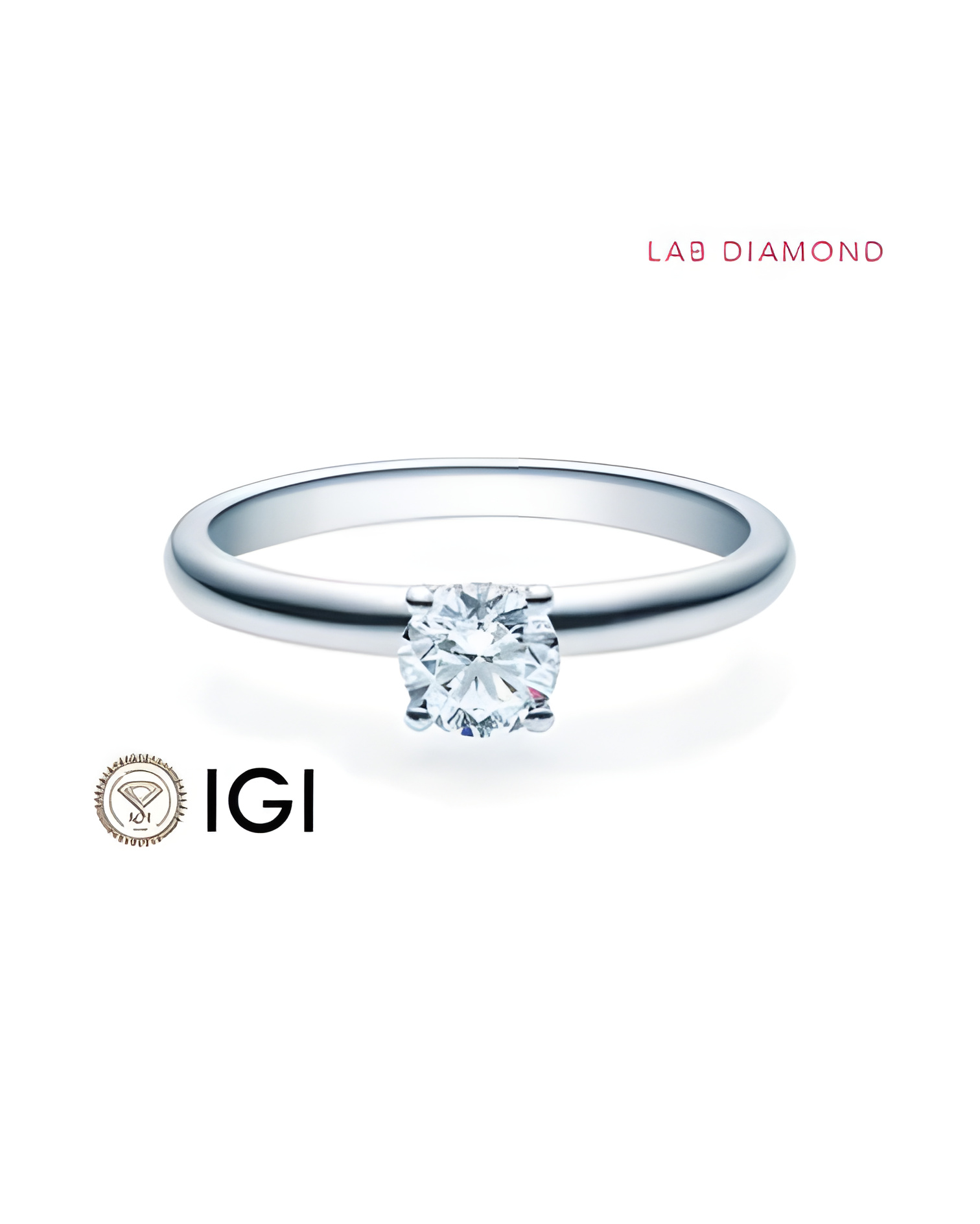 Anillo de compromiso original con un diamante artificial ético