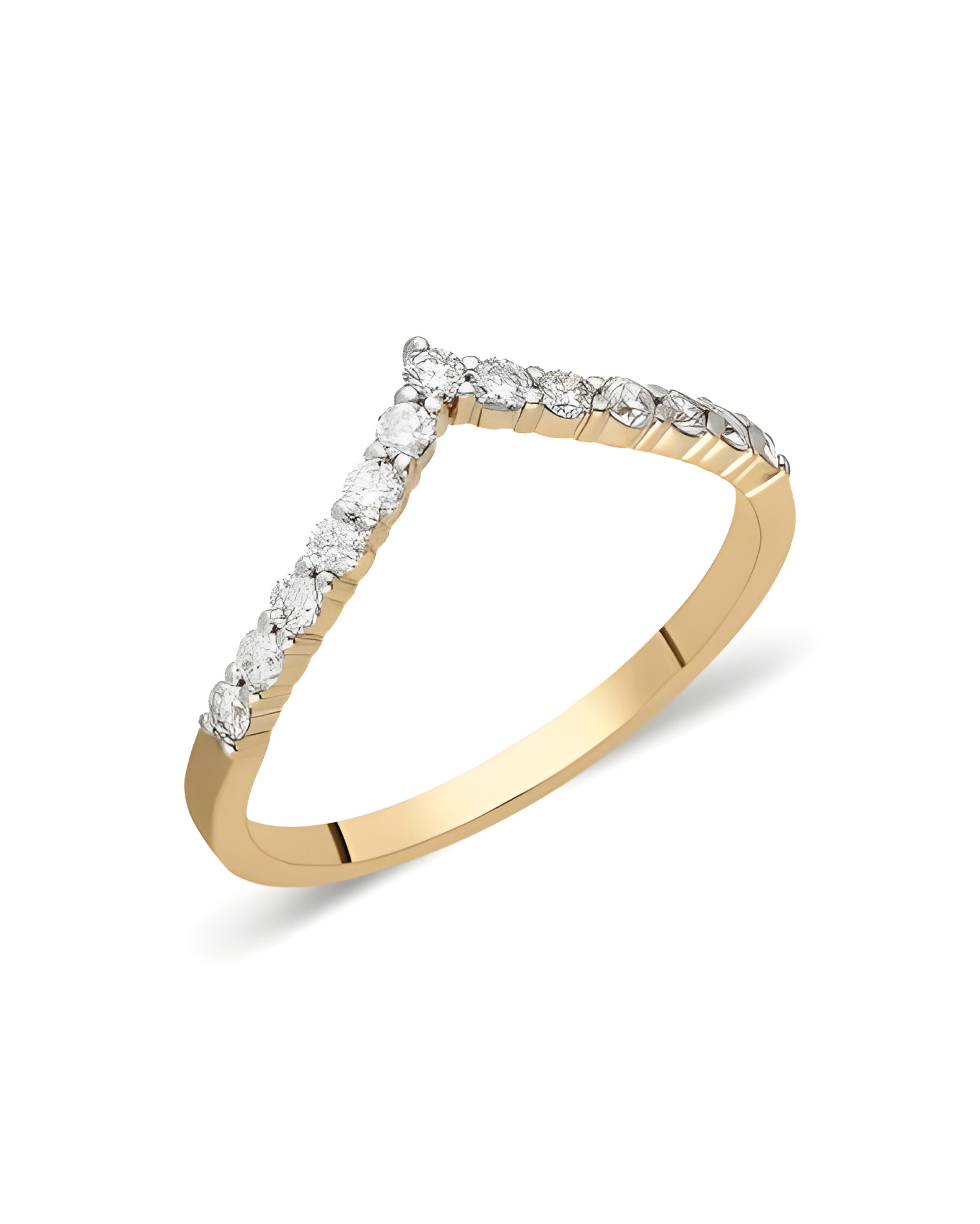 Anillo de compromiso con diamantes en forma de pico | Staring