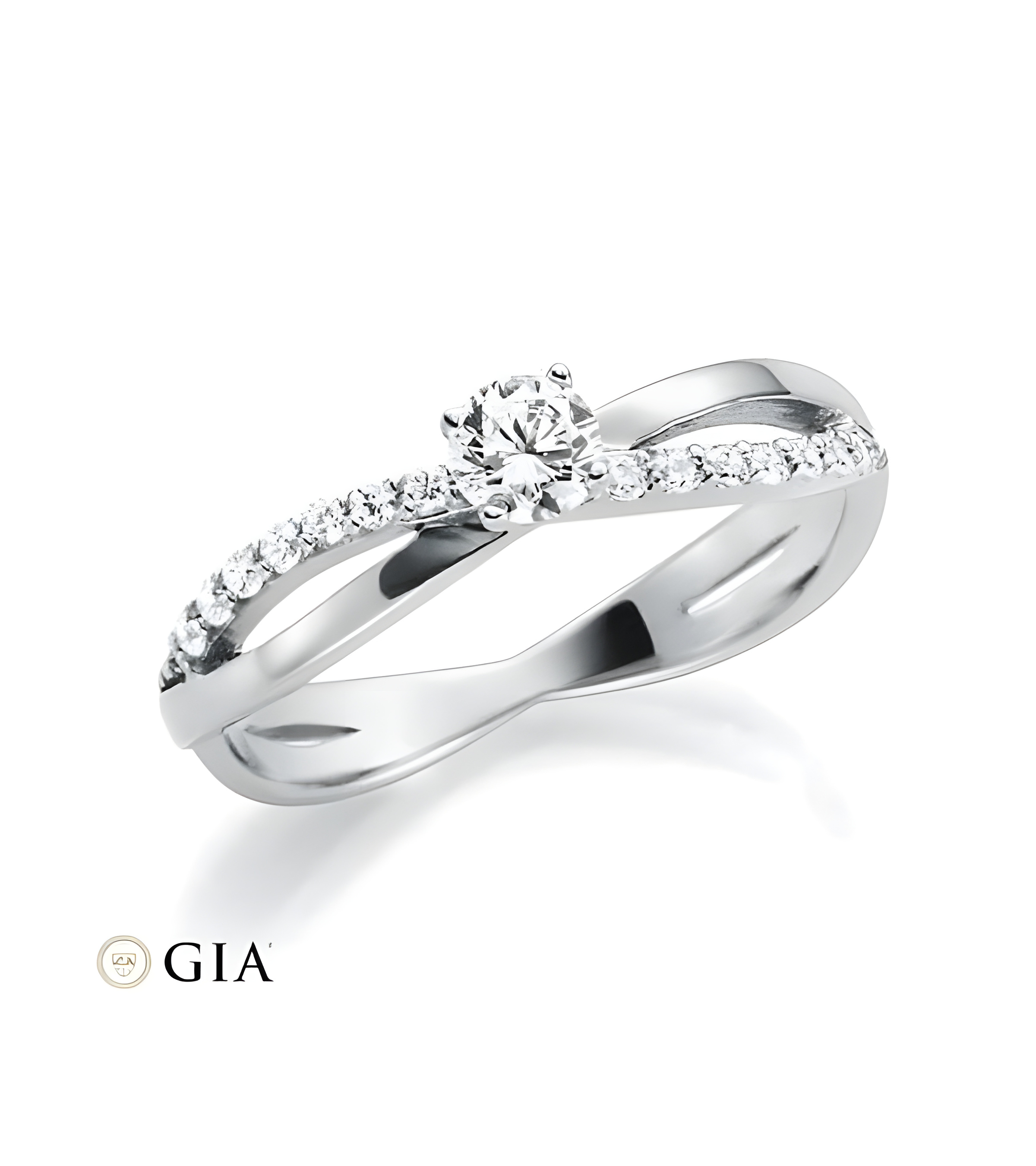 Anillo de compromiso entrelazado con diamantes | Staring