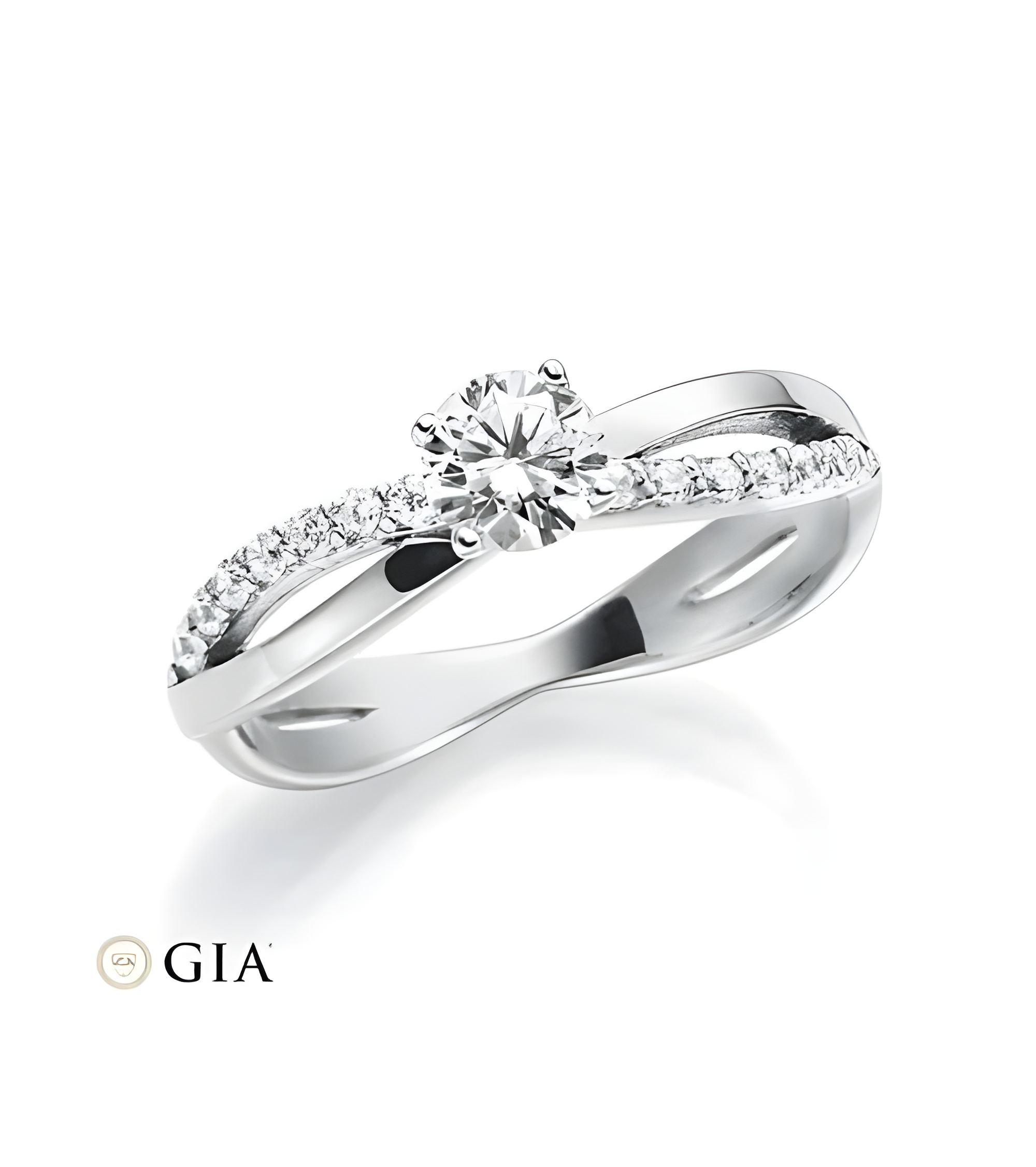 Anillo de compromiso entrelazado con diamantes | Staring