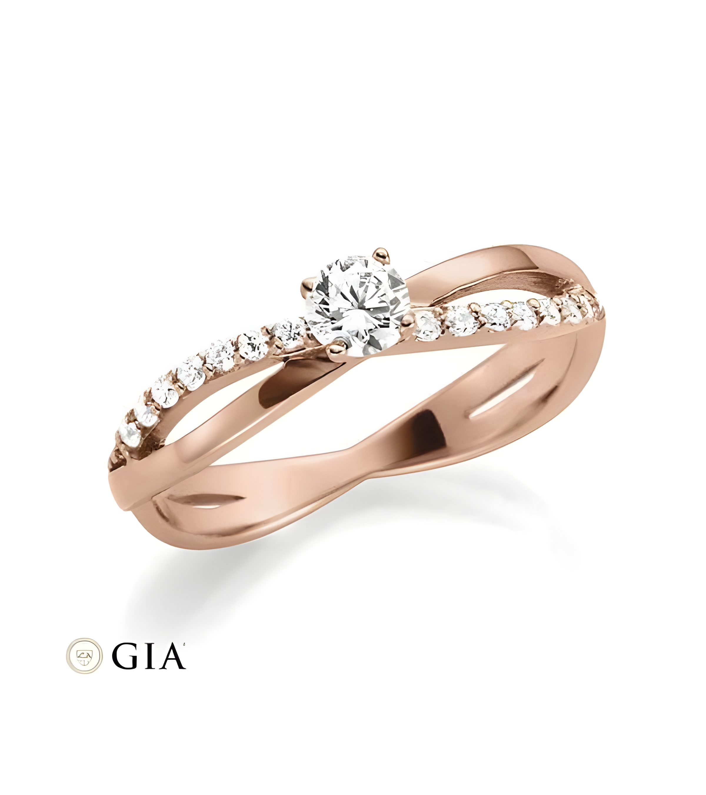 Anillo de compromiso entrelazado con diamantes | Staring