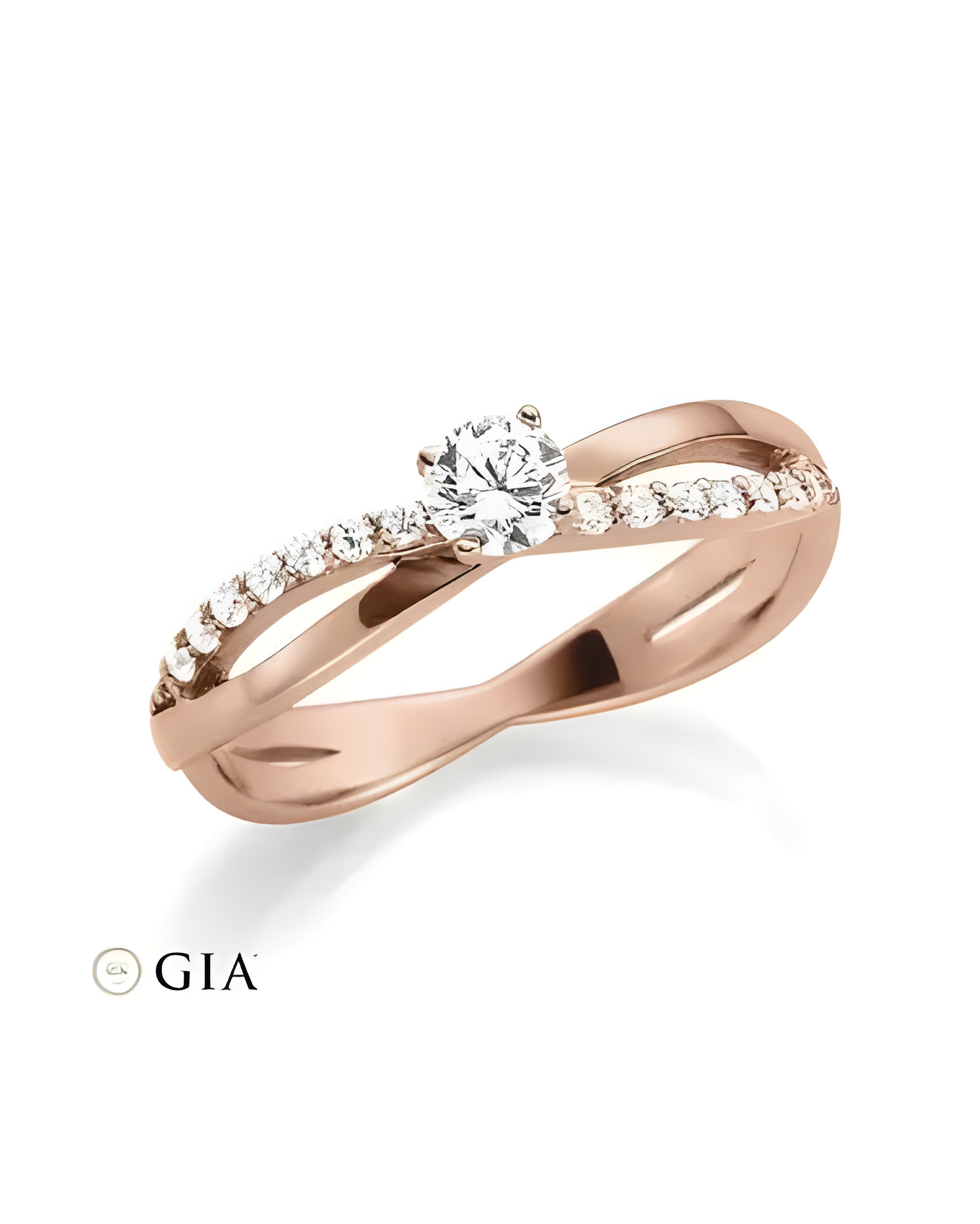 Anillo de compromiso entrelazado con diamantes | Staring