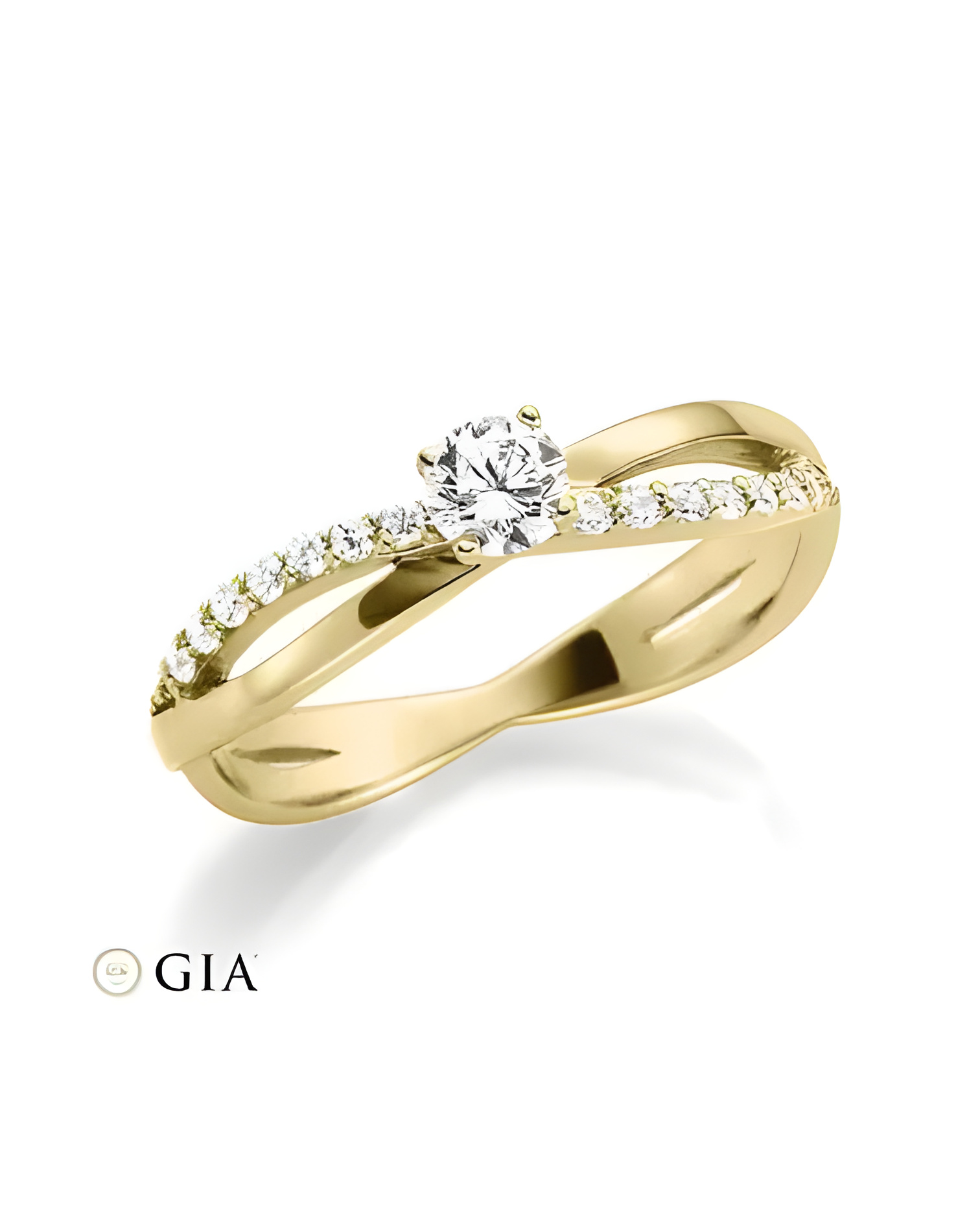 Anillo de compromiso entrelazado con diamantes | Staring