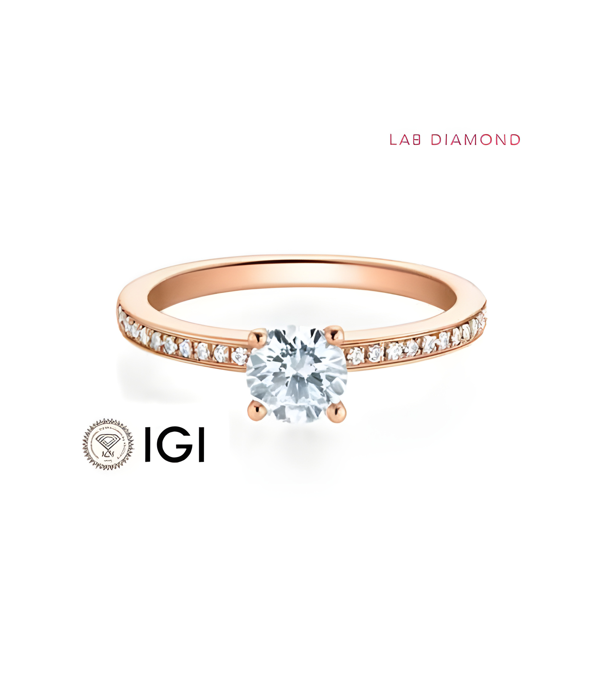 Exclusivo anillo de compromiso con diamantes de laboratorio éticos