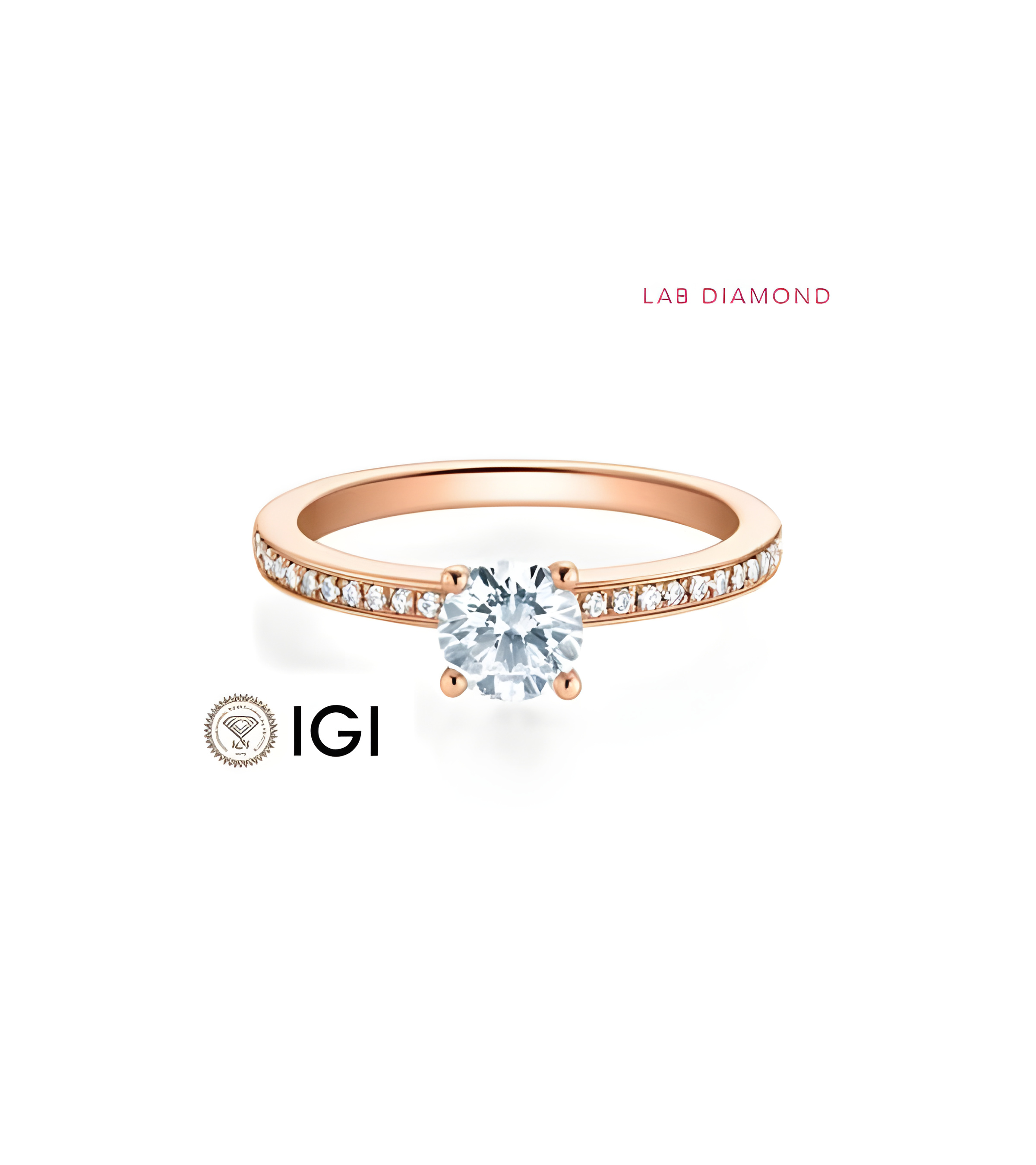 Exclusivo anillo de compromiso con diamantes de laboratorio éticos