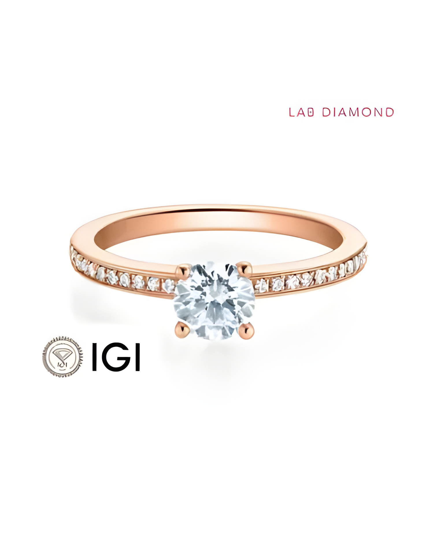 Exclusivo anillo de compromiso con diamantes de laboratorio éticos