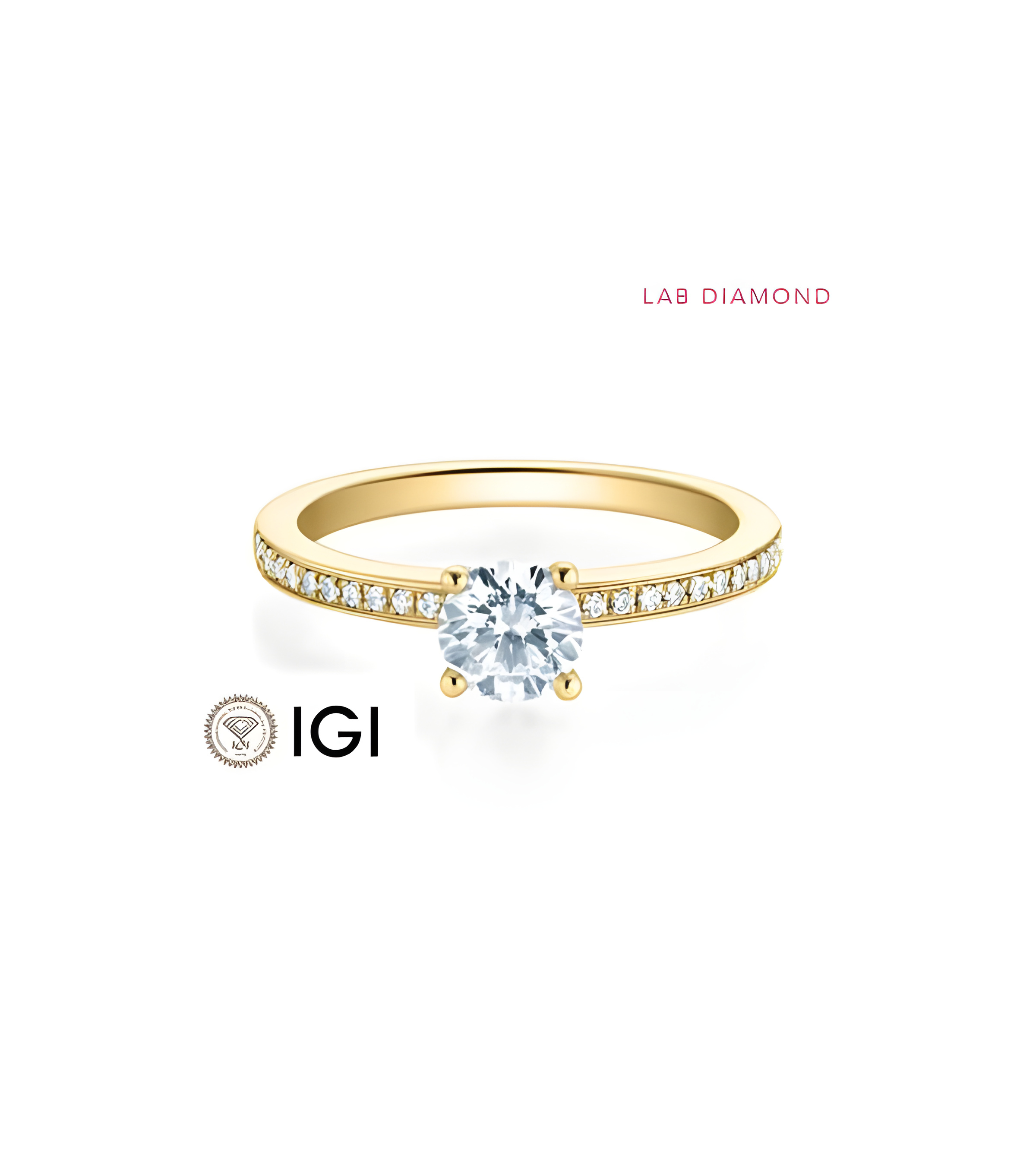 Exclusivo anillo de compromiso con diamantes de laboratorio éticos