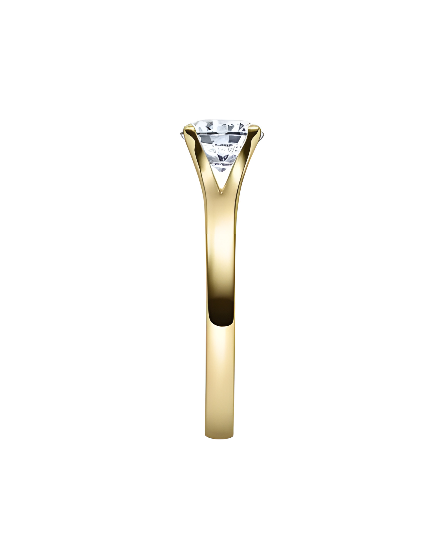 Anillo de compromiso de oro con diamante artificial | Staring