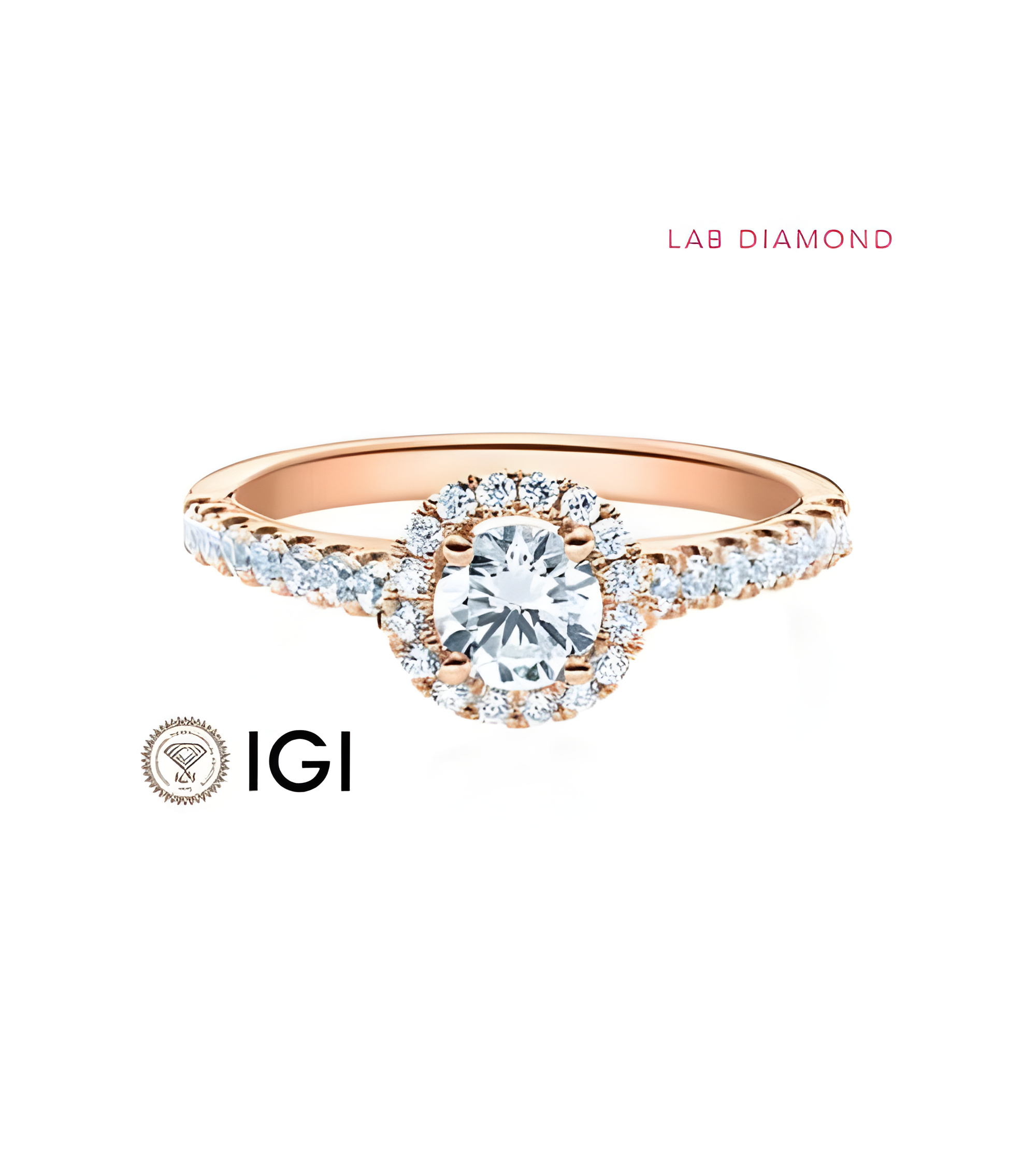 Exclusivo anillo de compromiso con diamantes artificiales éticos