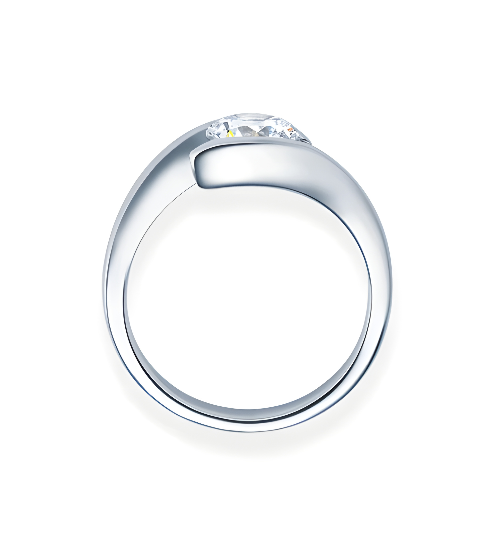 Anillo de compromiso solitario con diamante de laboratorio | Staring