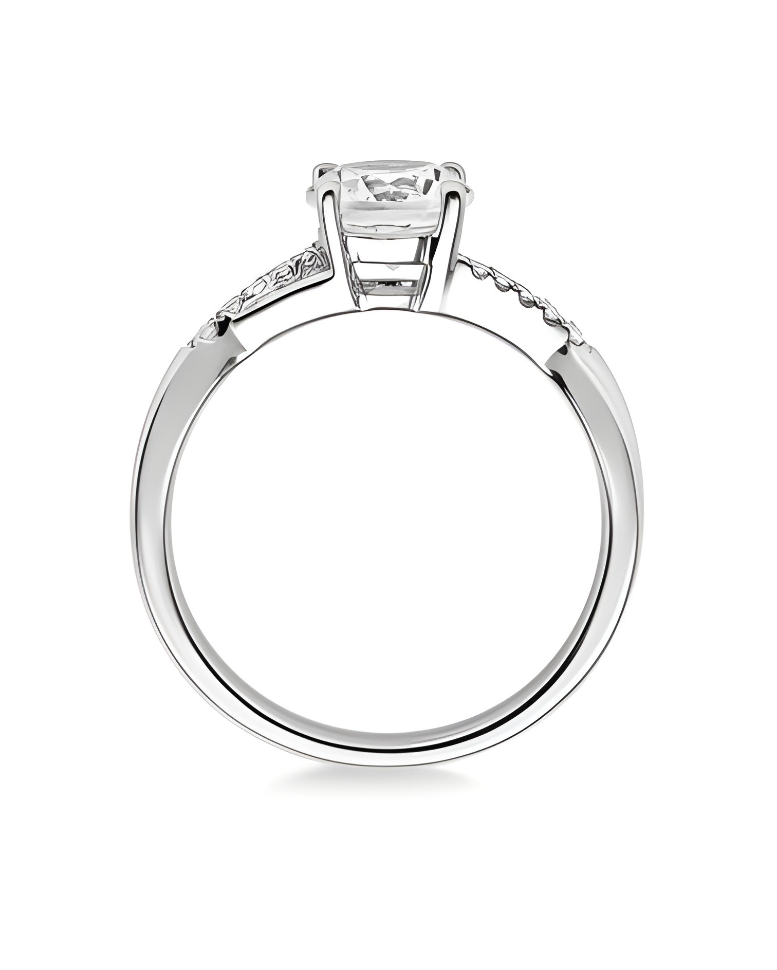 Anillo de compromiso entrelazado con diamantes artificiales | Staring