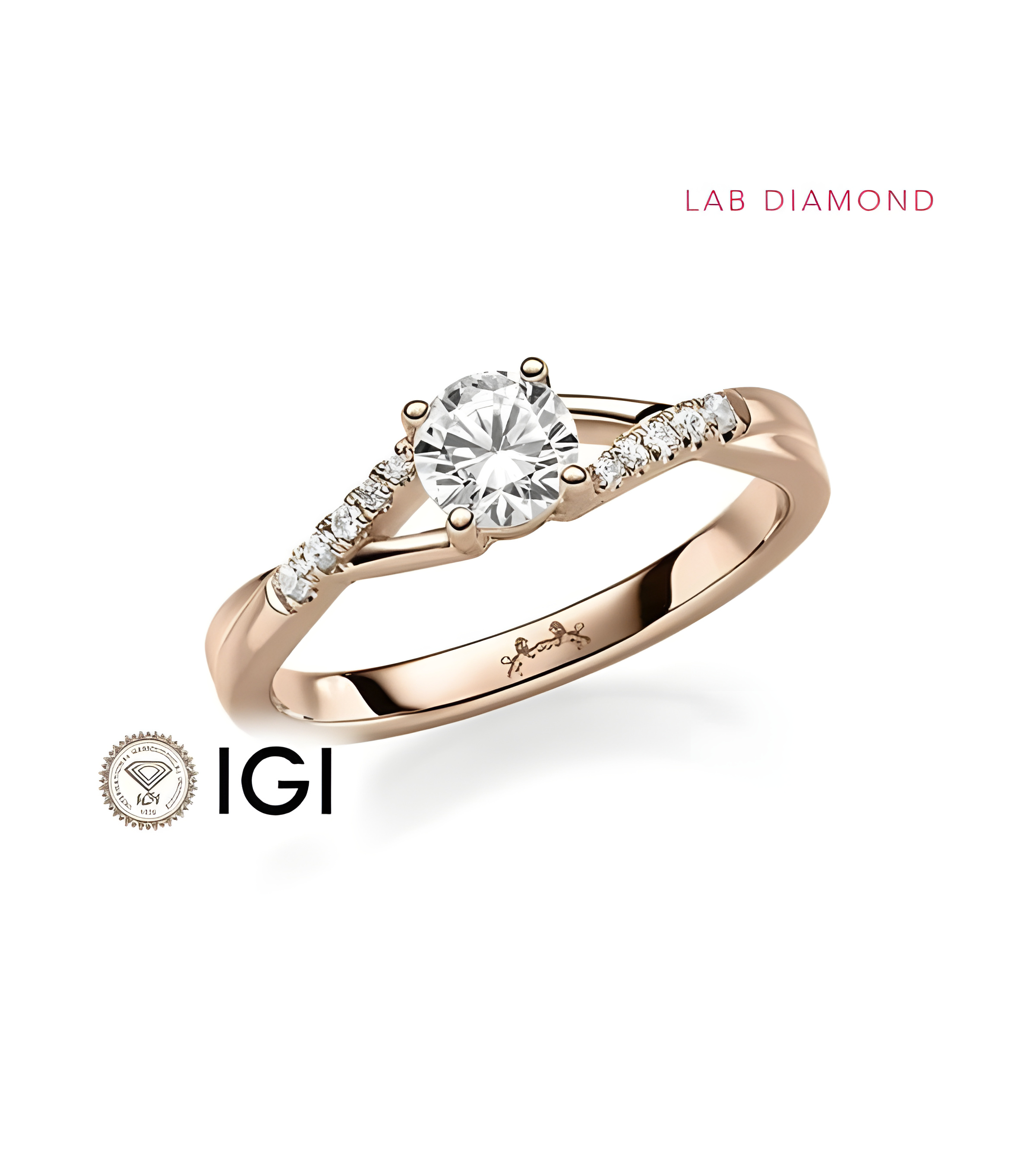 Anillo de compromiso con diamantes de laboratorio Málaga | Staring