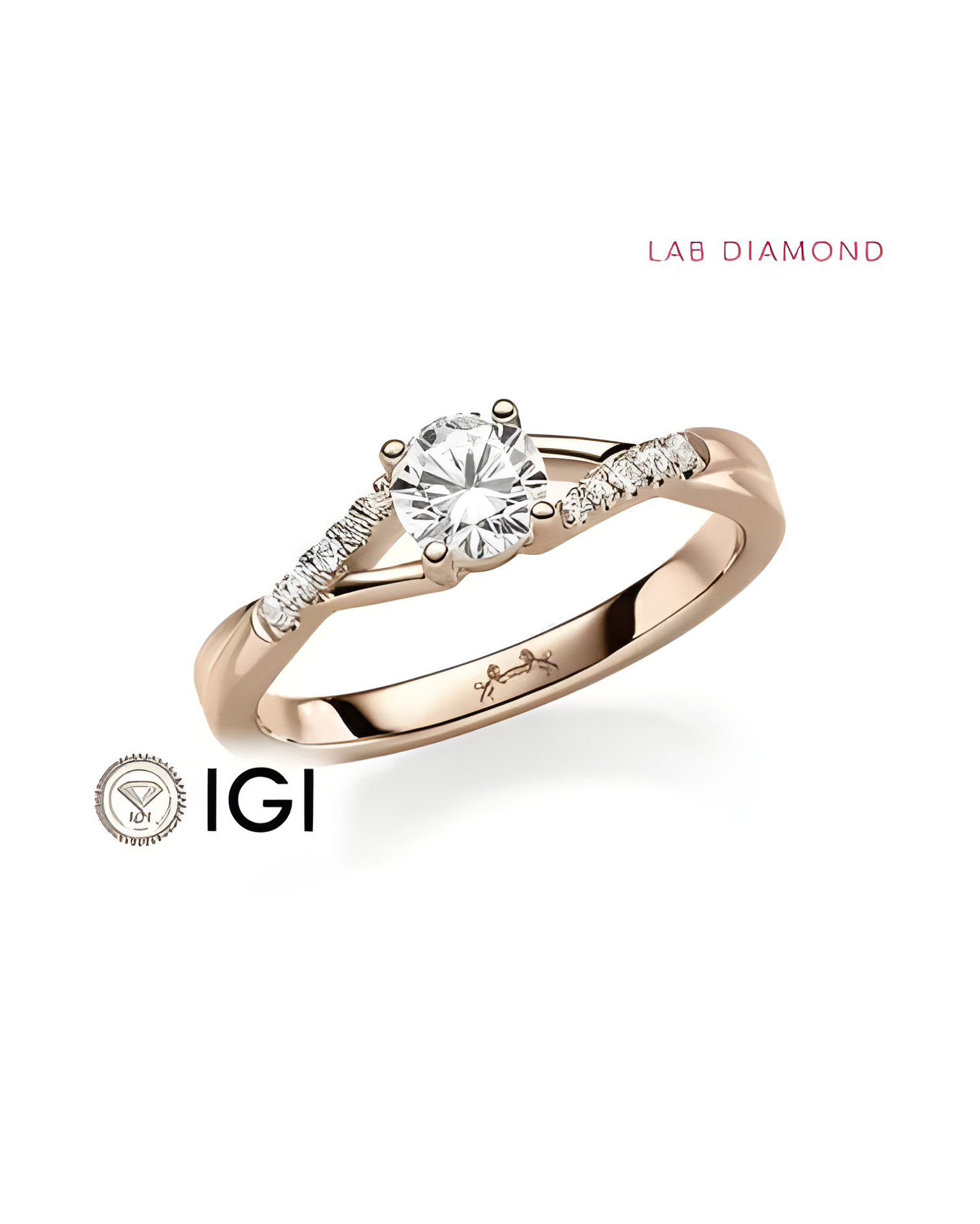 Anillo de compromiso con diamantes de laboratorio Málaga | Staring