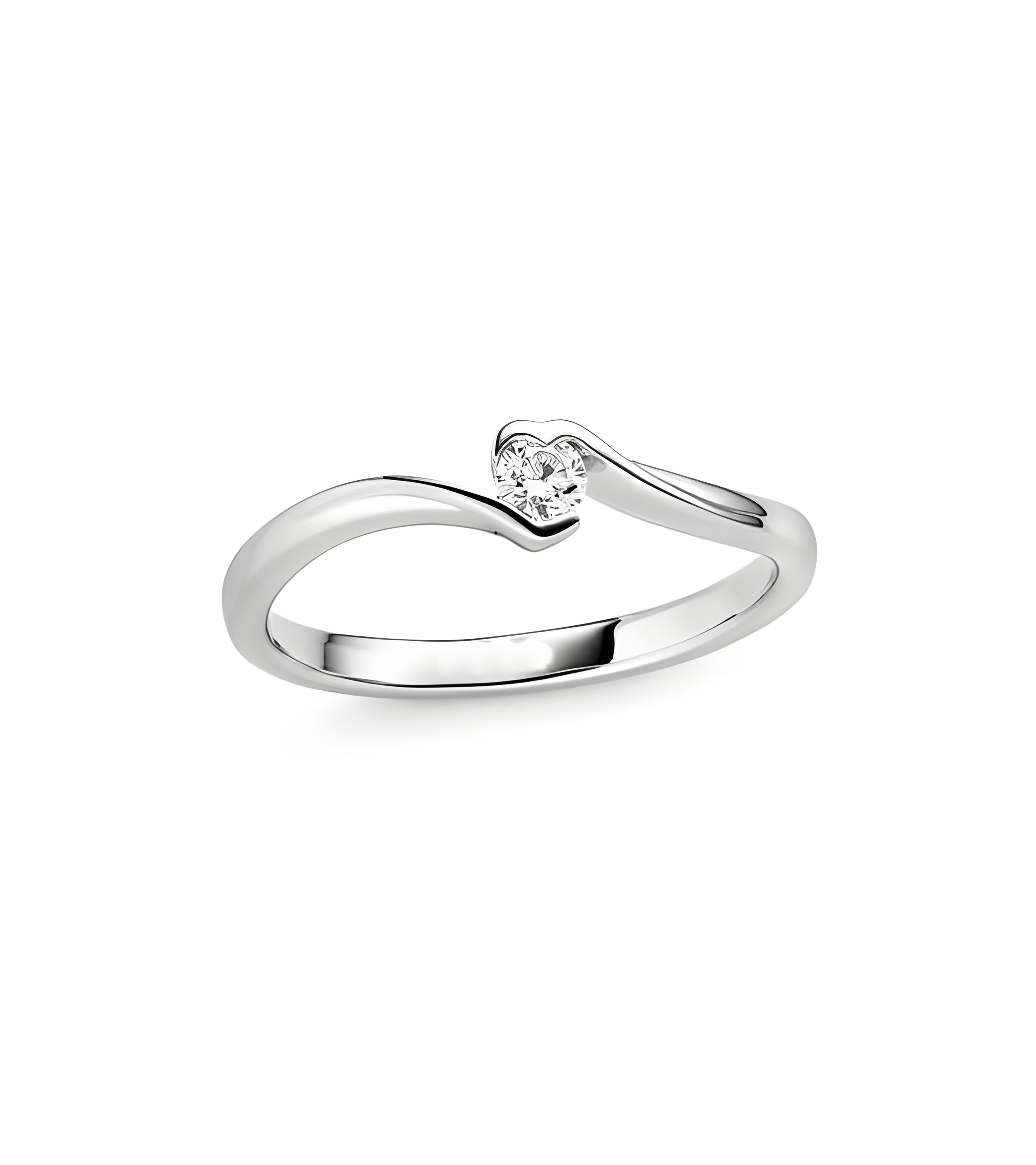 Anillo de compromiso original con diamante corazón | Staring