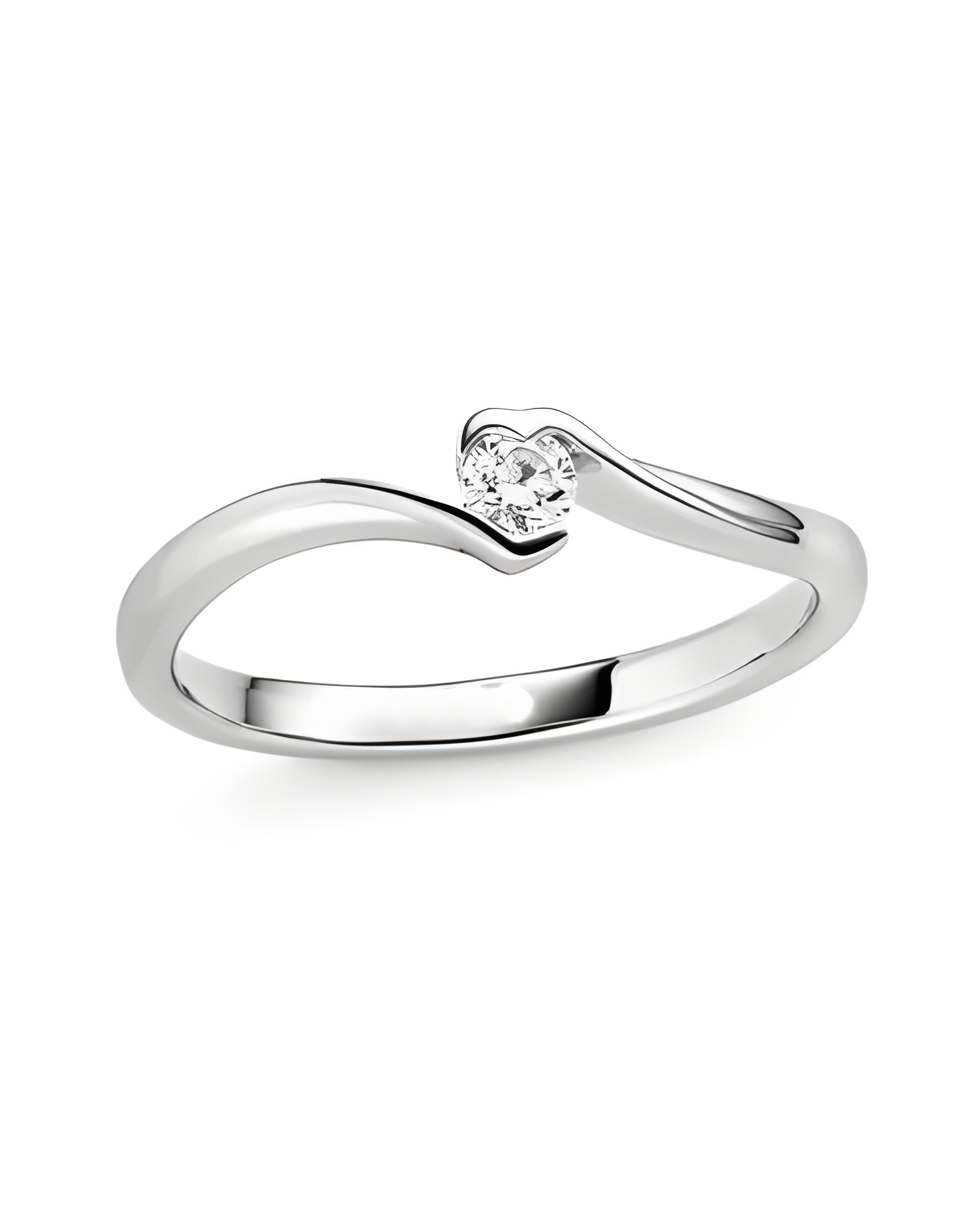 Anillo de compromiso original con diamante corazón | Staring