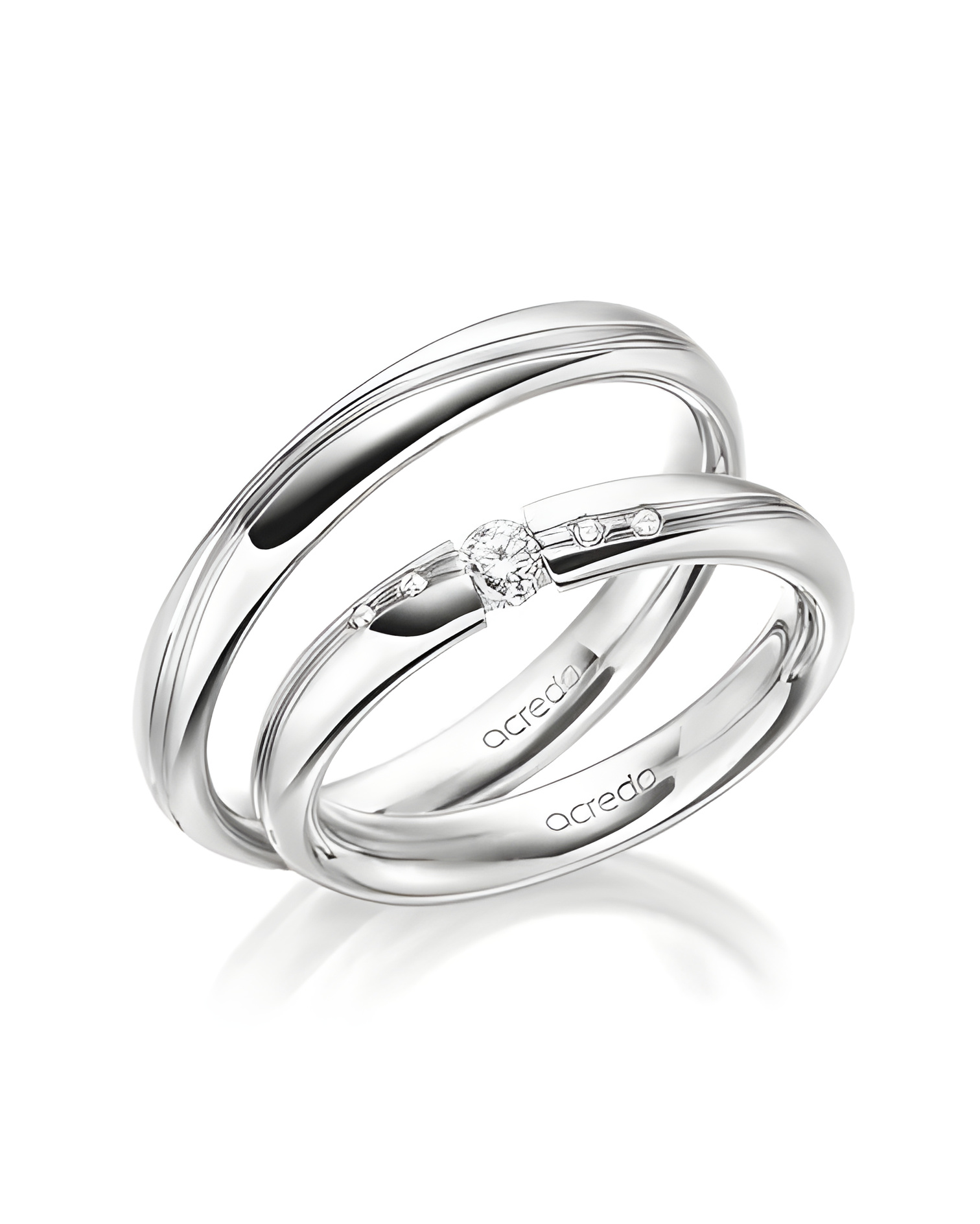 Anillos de oro blanco de 14K o 18K diamantes naturales con certificado