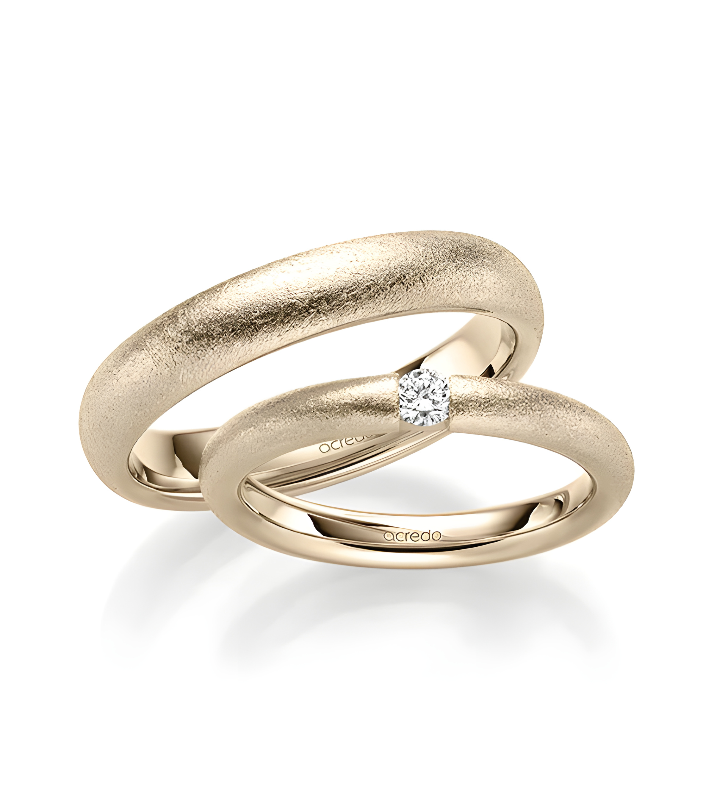 Alianzas de boda clásicas en oro rosa con un toque original