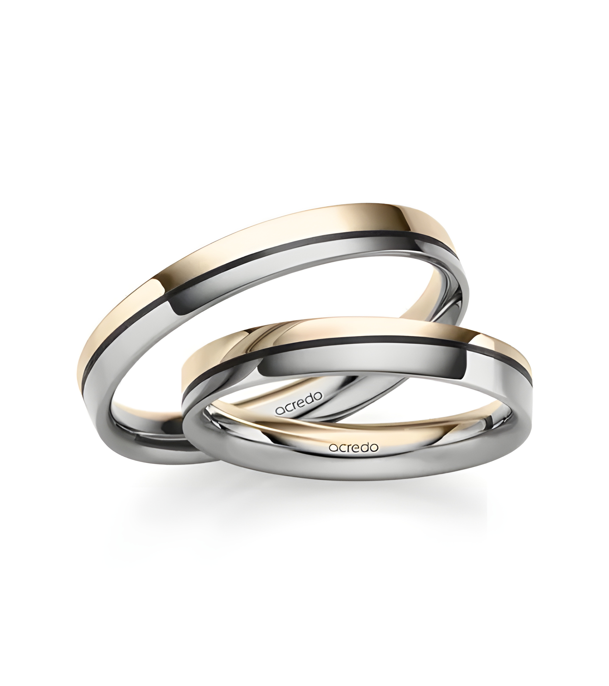 Exclusivas alianzas de boda de oro amarillo y negro